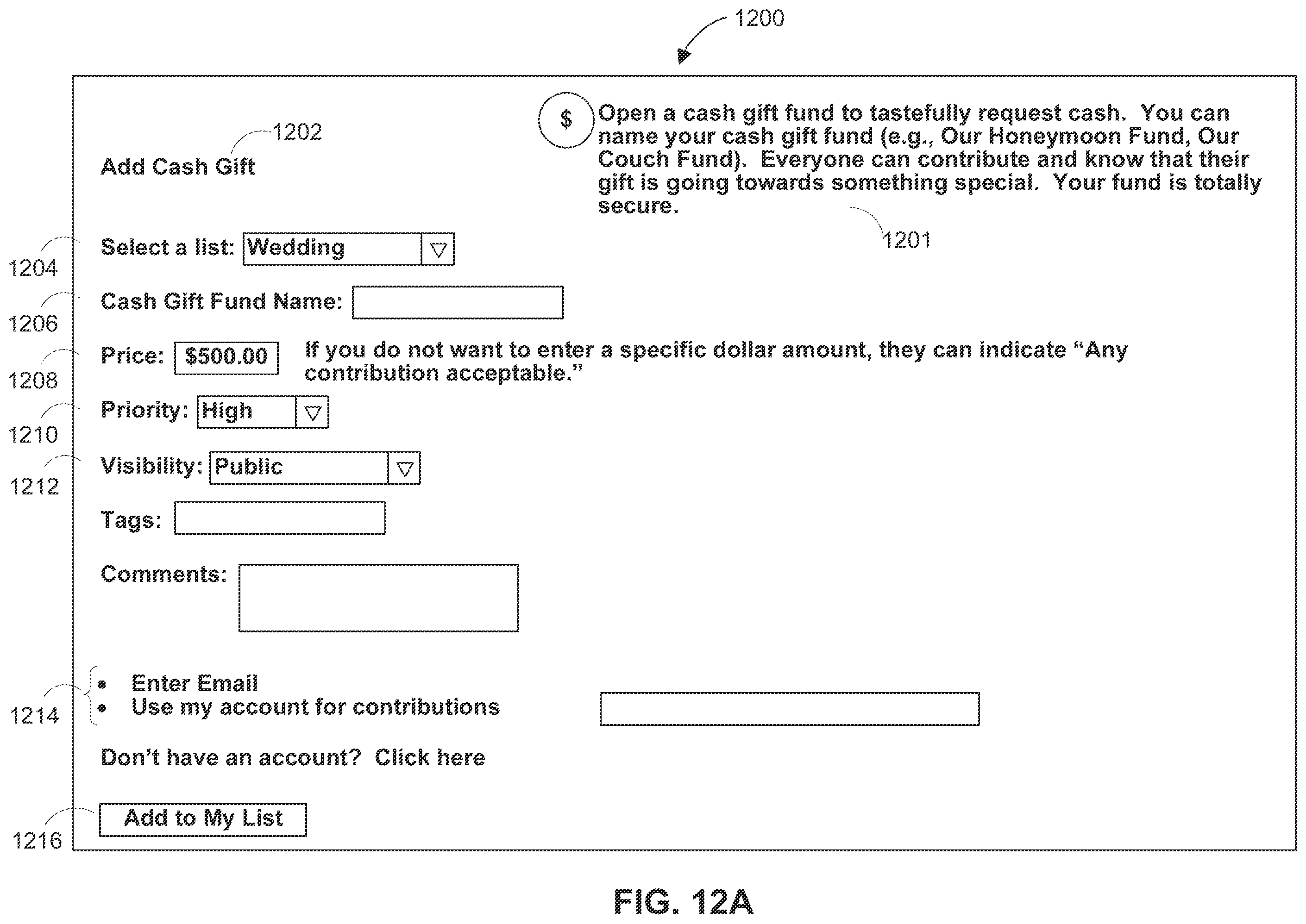 Patent US12333586 Figure 13 – Systems and methods for a centralized gift registry with automatic retailer-specific registry creation