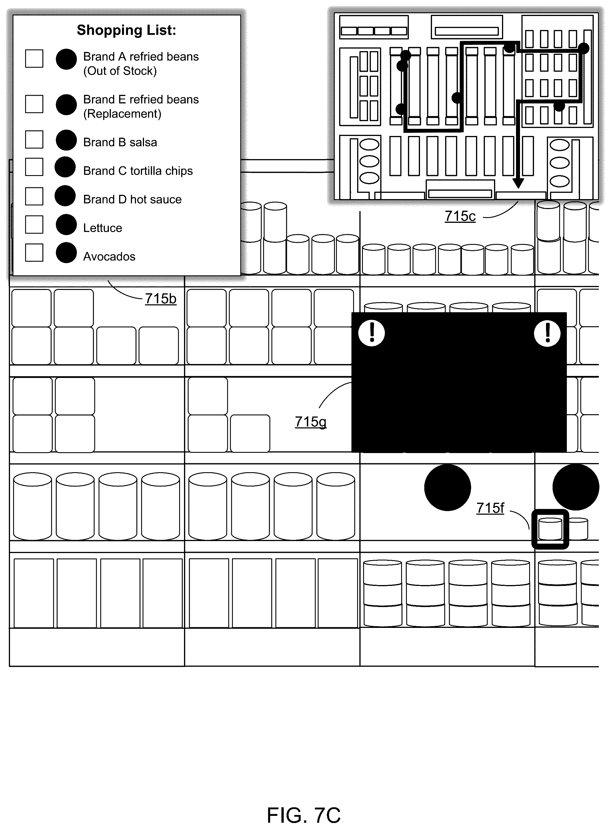 Patent US12333592 Figure 10 – Method, computer program product, and system for displaying augmented reality elements for navigating to a location of an item within a warehouse