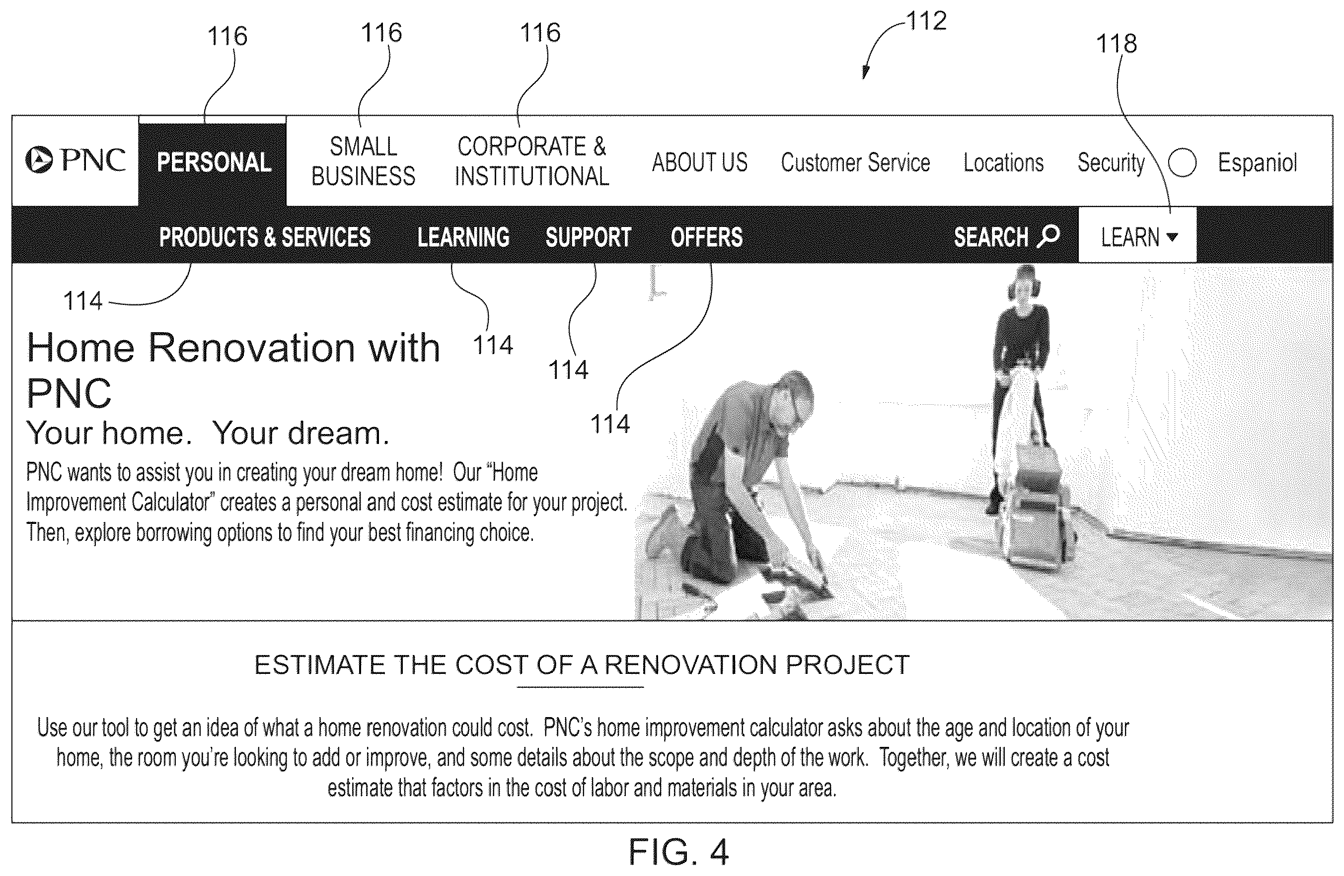 Patent US12333598 Figure 4 – Systems and methods for end-to-end consumer lending and financing solutions for choosing a credit card