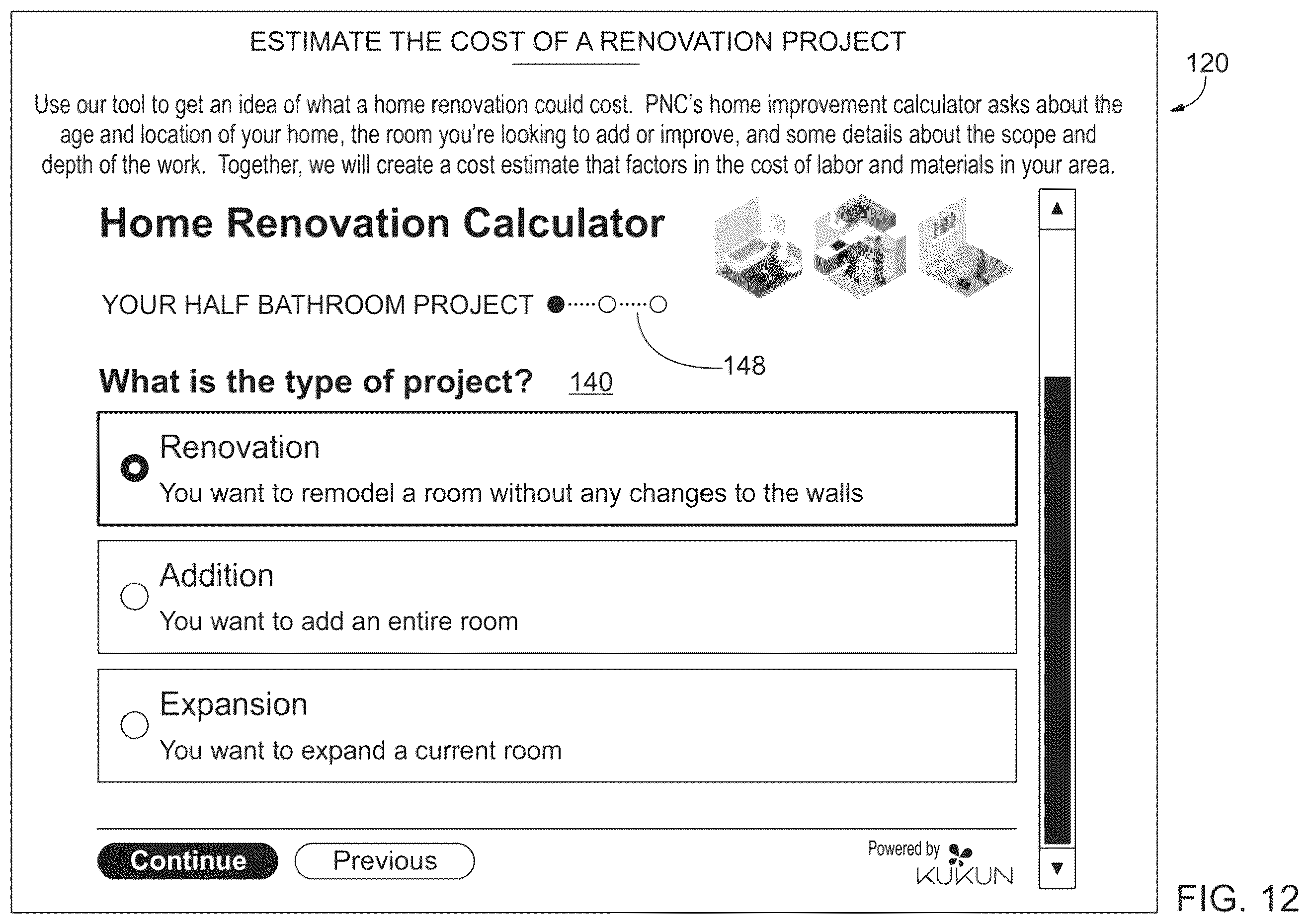 Patent US12333598 Figure 12 – Systems and methods for end-to-end consumer lending and financing solutions for choosing a credit card