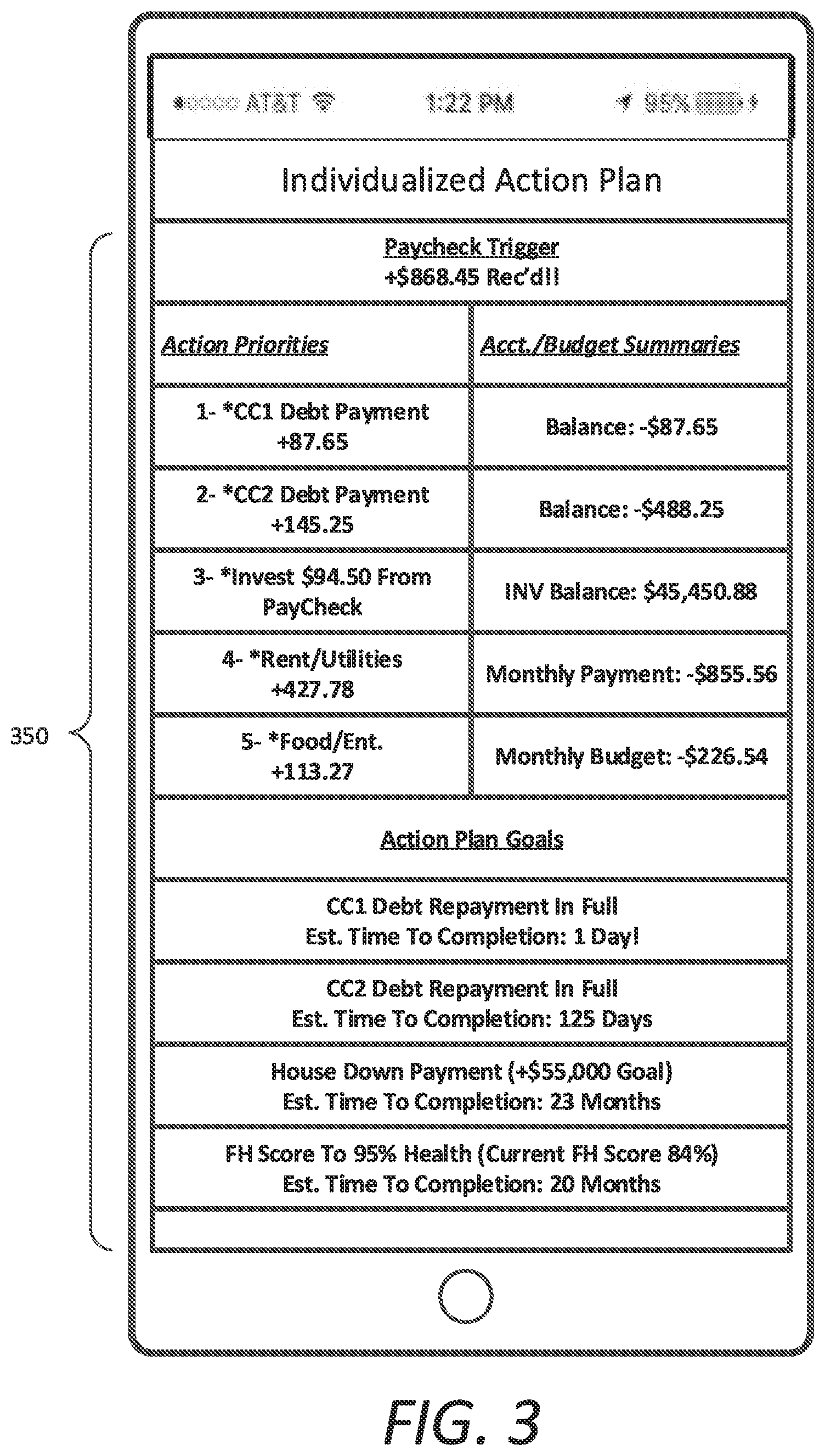 Patent US12333599 Figure 3 – Financial health scoring for direct client-merchant transactions