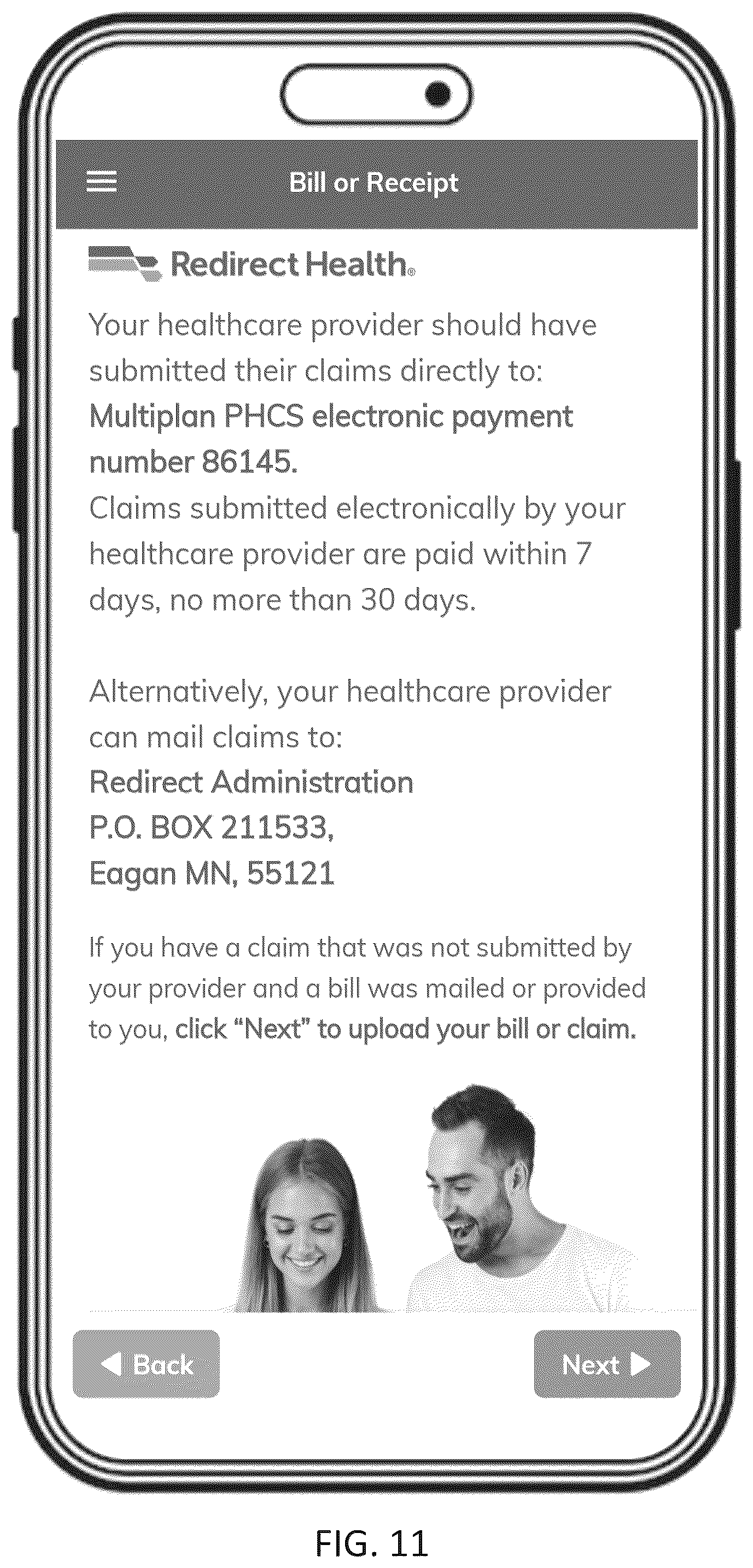 Patent US12333610 Figure 11 – Integrated data and predictive outputs for small business healthcare solutions