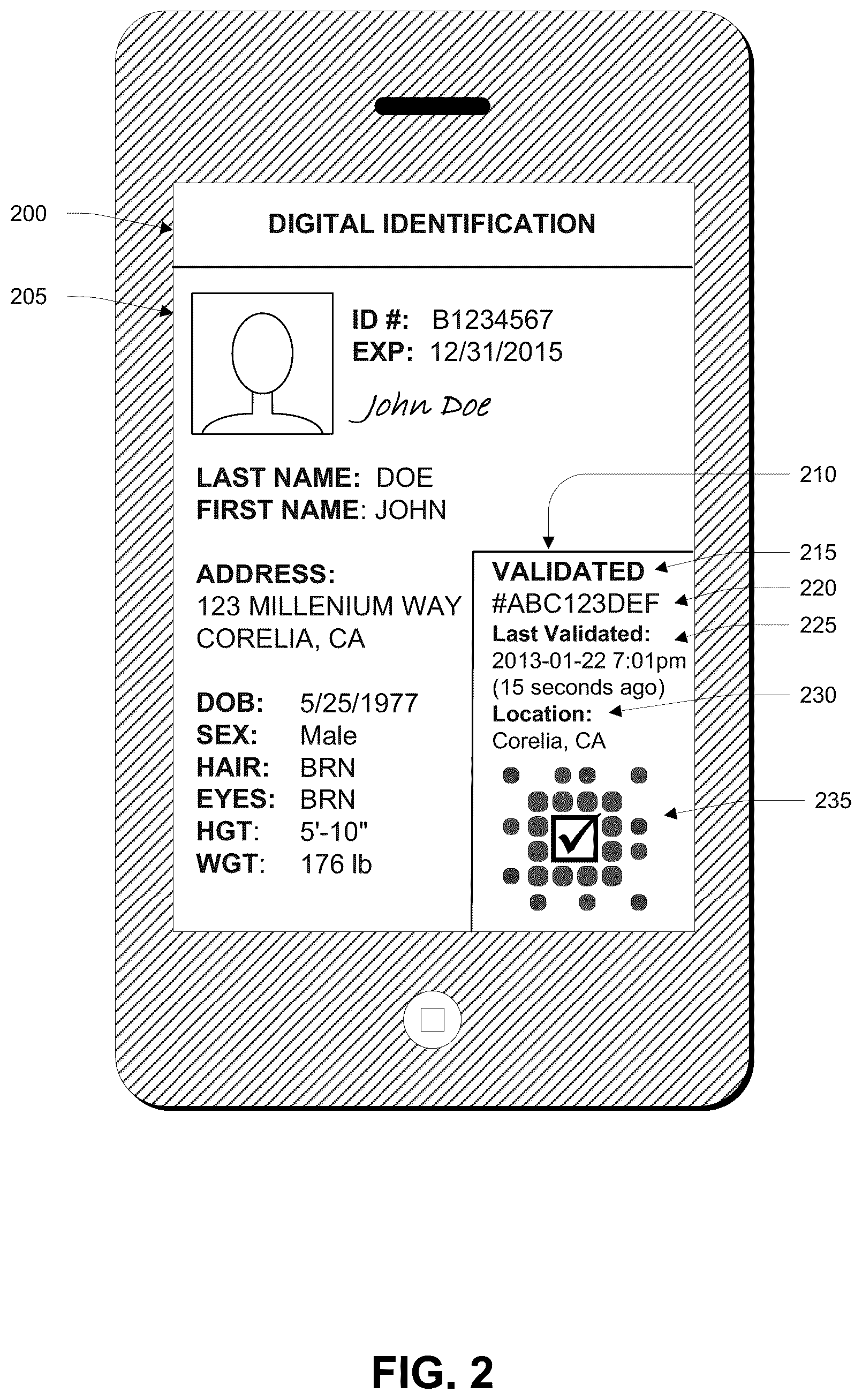 Patent US12333623 Figure 2 – Digital identity