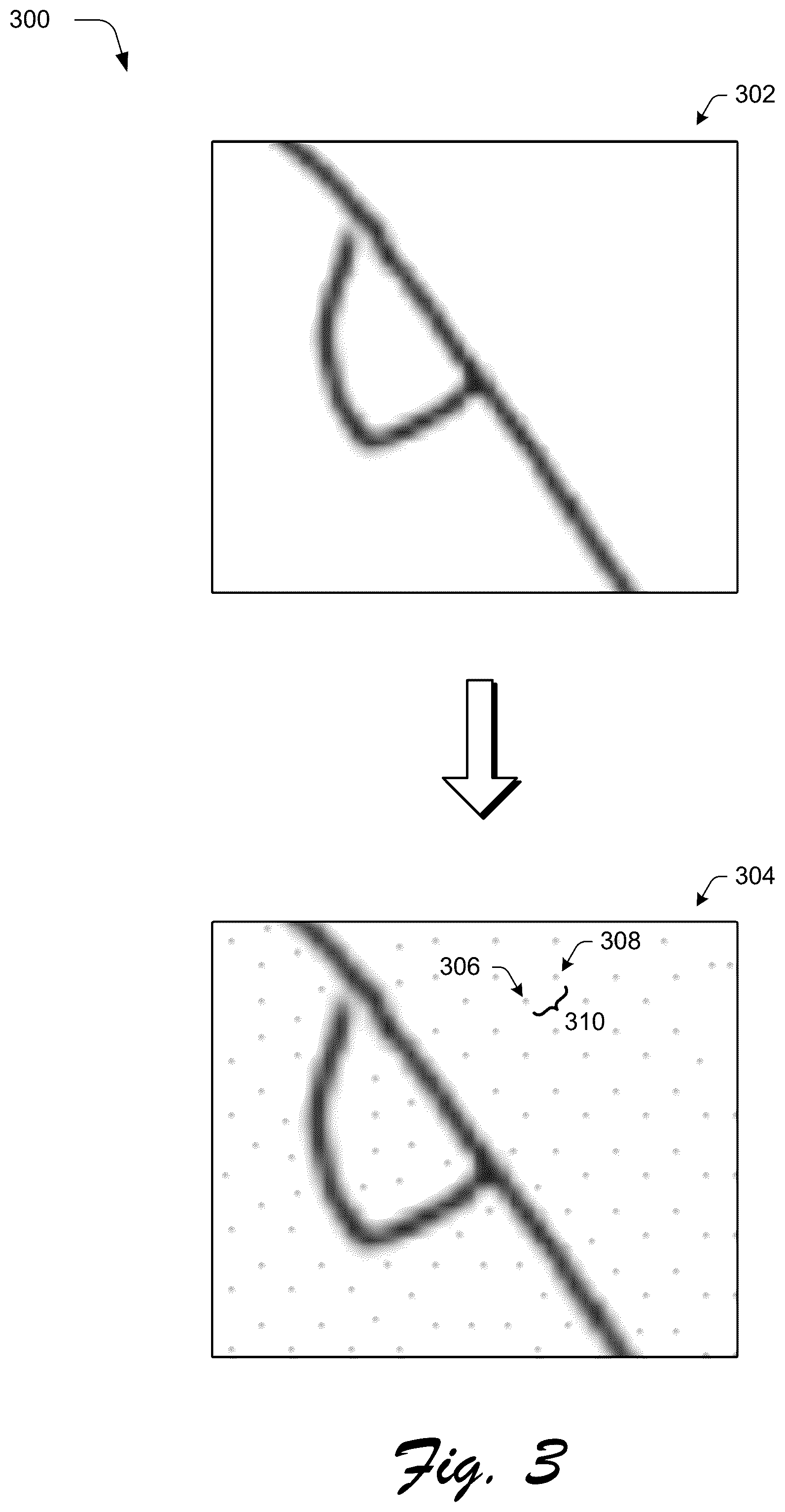 Patent US12333634 Figure 3 – Curve generation for sketch vectorization