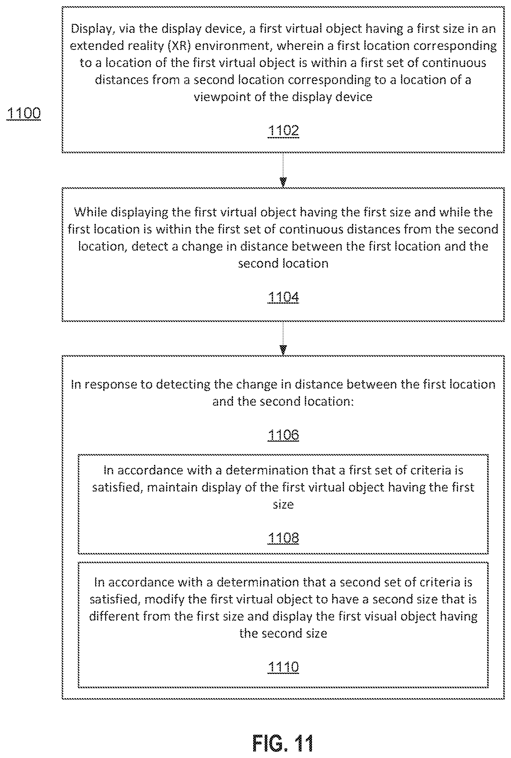 Patent US12333643 Figure 12 – Techniques for resizing virtual objects