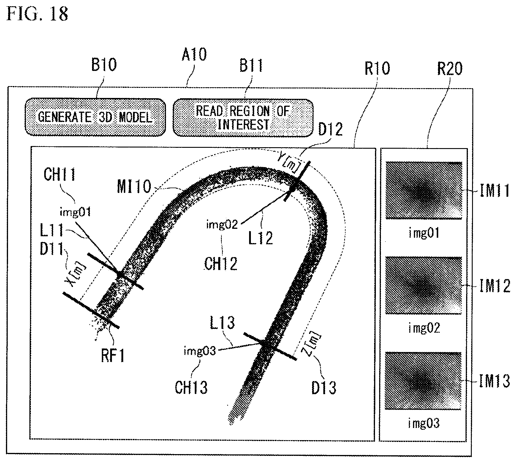 Patent US12333644 Figure 18 – Image display method, display control device, and recording medium for displaying shape image of subject and coordinates estimated from two-dimensional coordinates in reference image projected thereon