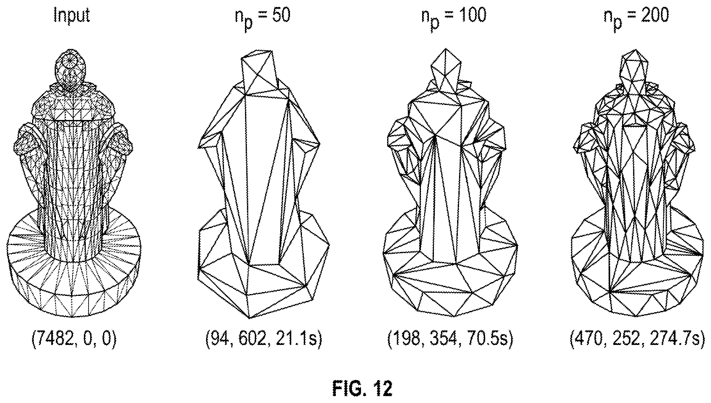 Patent US12333653 Figure 12 – Low-poly mesh generation for three-dimensional models