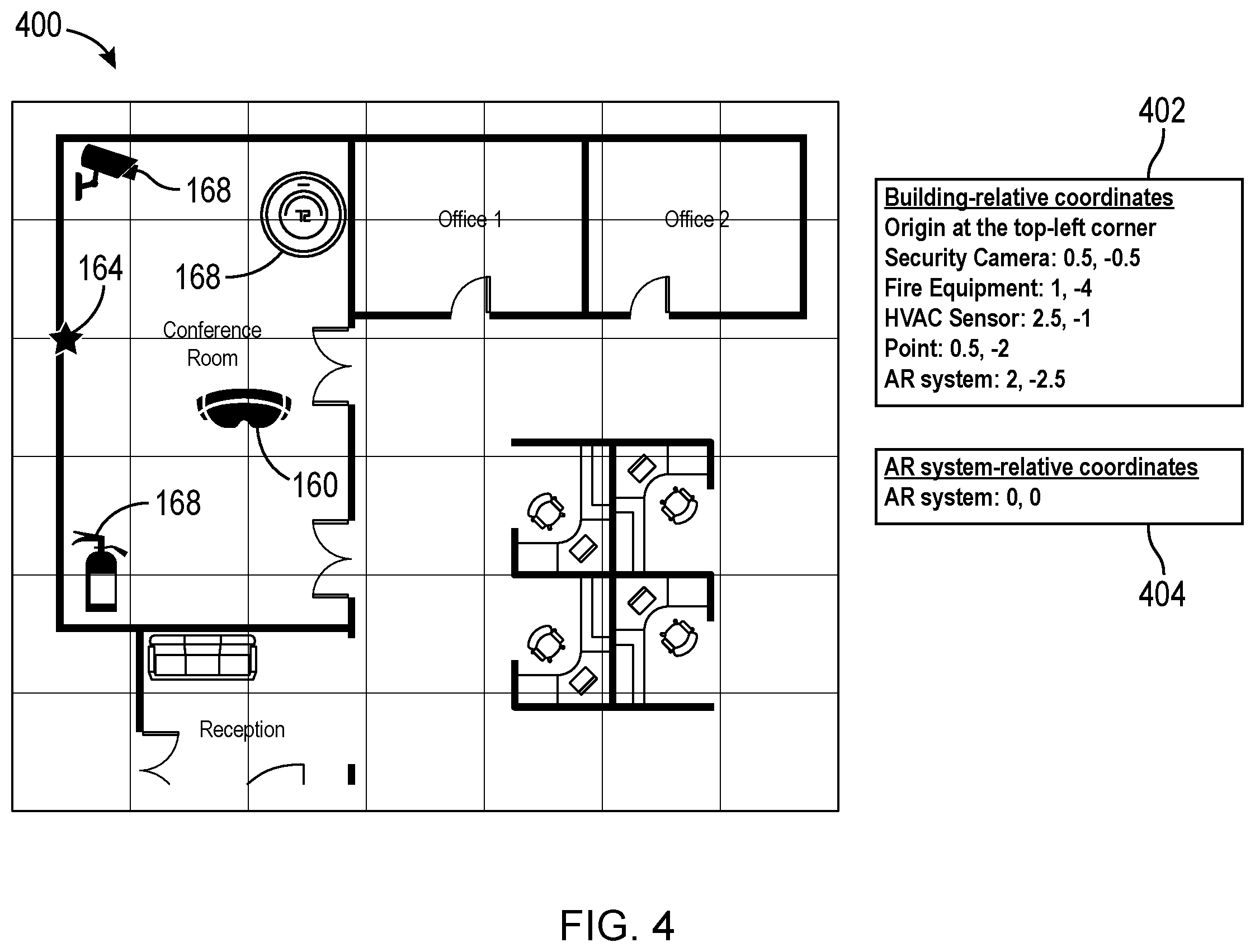 Patent US12333657 Figure 4 – Building data platform with augmented reality based digital twins