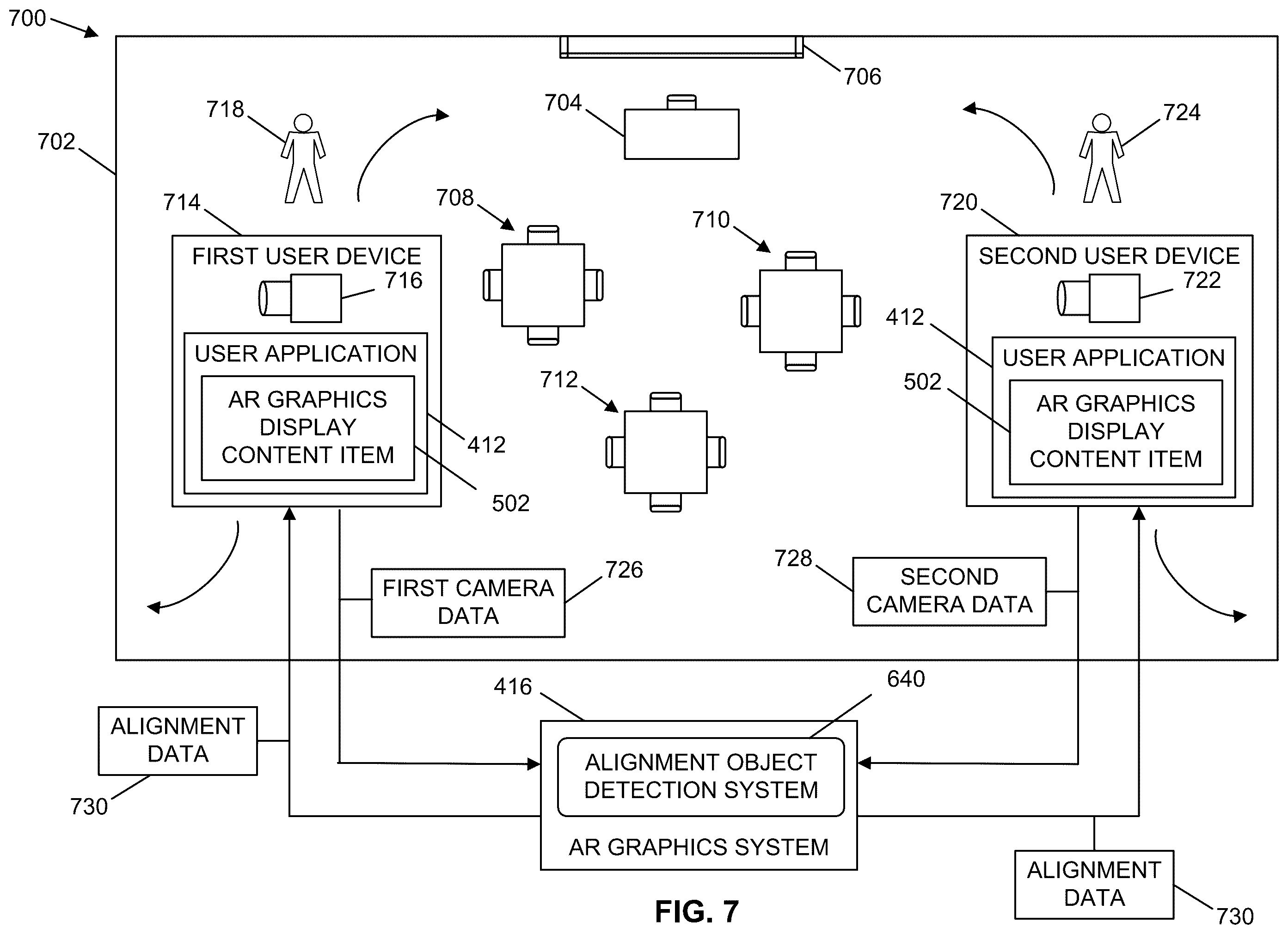 Patent US12333658 Figure 7 – Generating user interfaces displaying augmented reality graphics