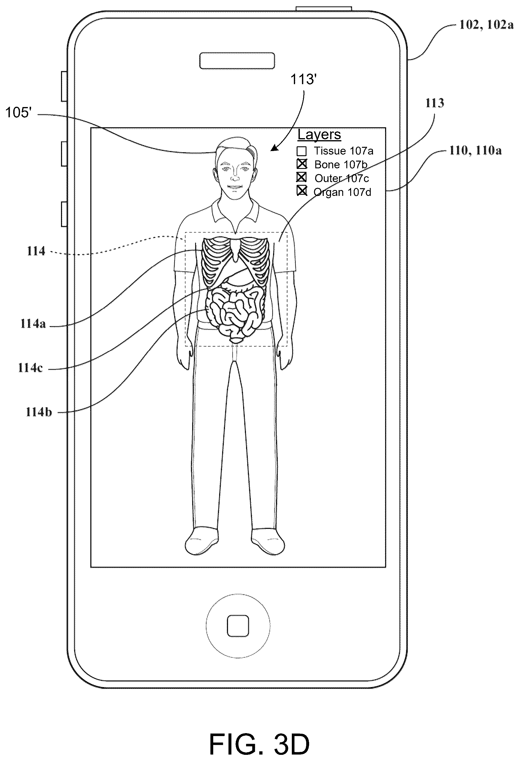 Patent US12333659 Figure 7 – Systems and methods for displaying layered augmented anatomical features