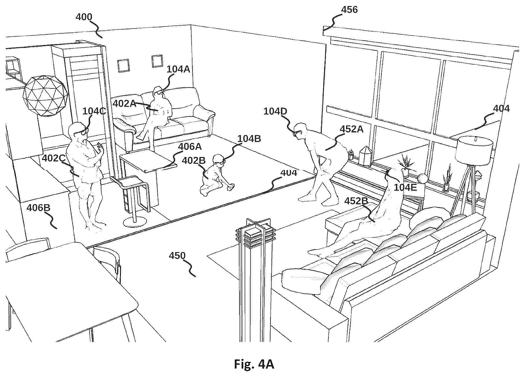 Patent US12333670 Figure 7 – Method and system for merging distant spaces