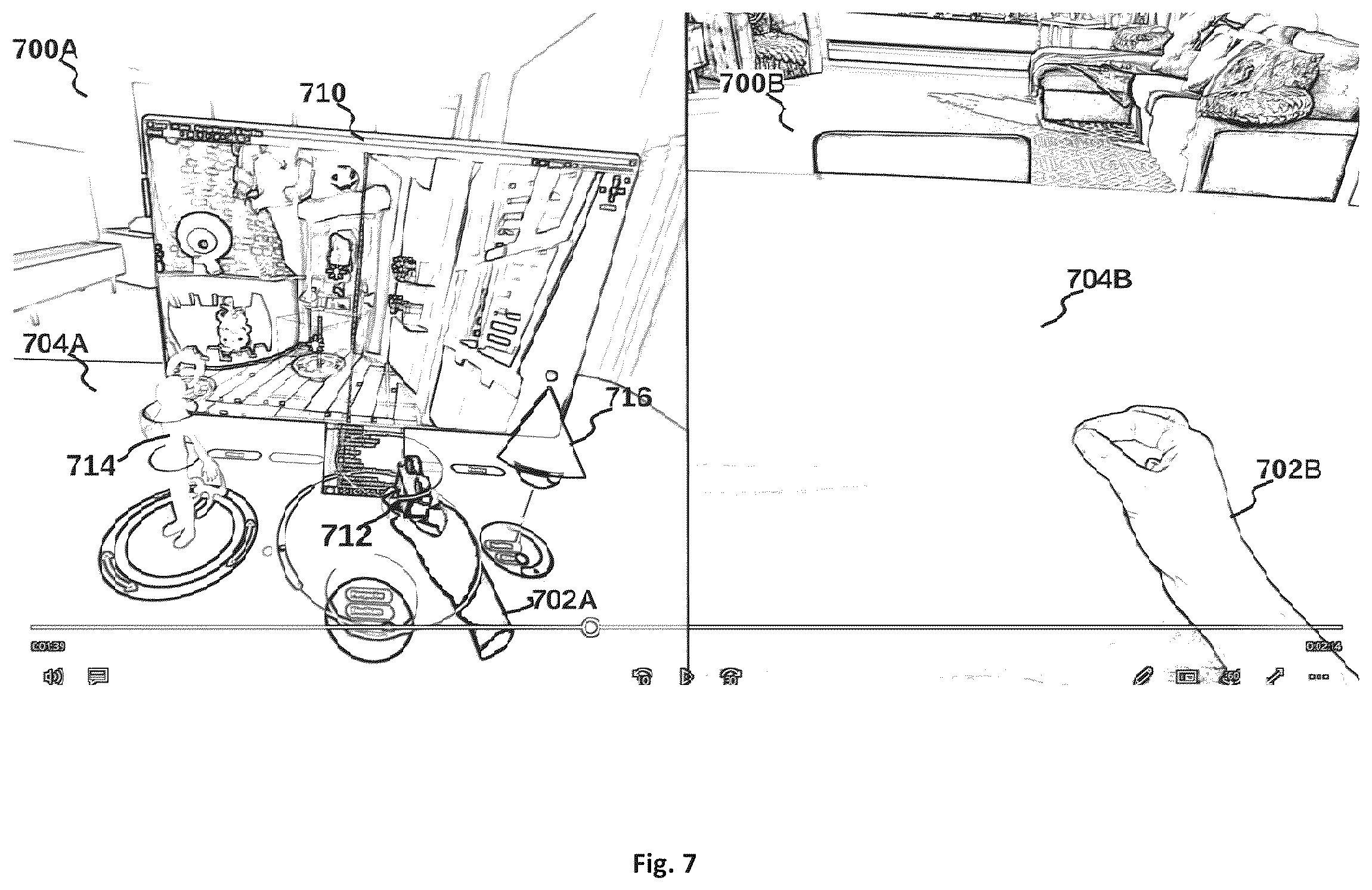 Patent US12333670 Figure 16 – Method and system for merging distant spaces