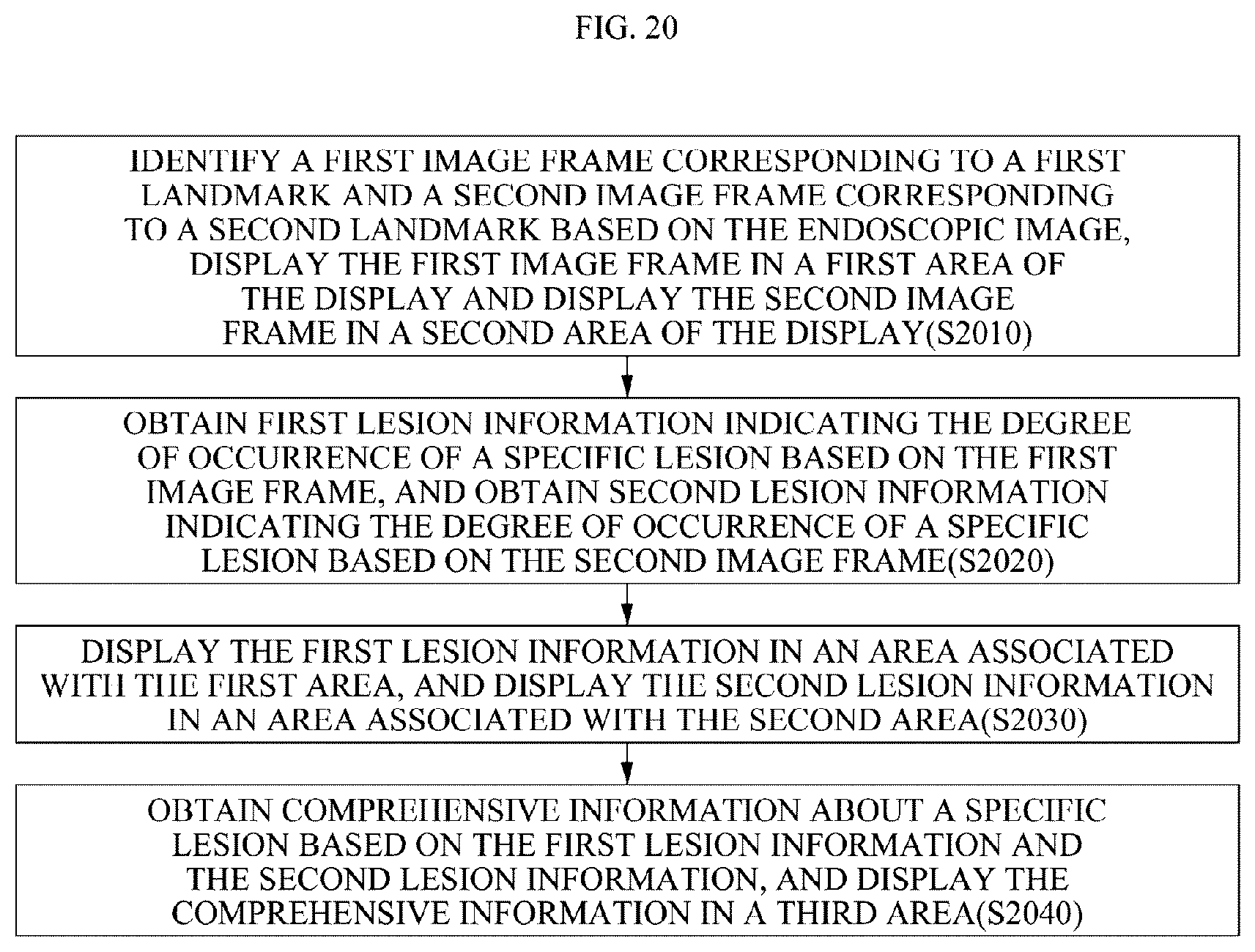 Patent US12333724 Figure 20 – Electronic device for analyzing endoscopic images and providing information about a plurality of lesions, and endoscopic examination system including the electronic device