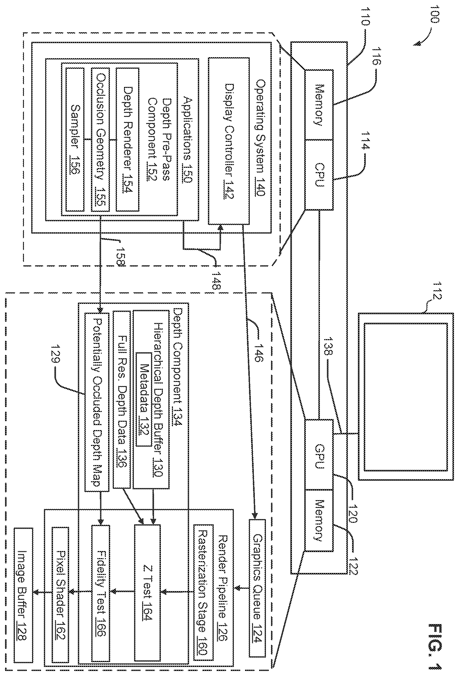 Patent US12333745 Figure 1 – Potentially occluded rasterization