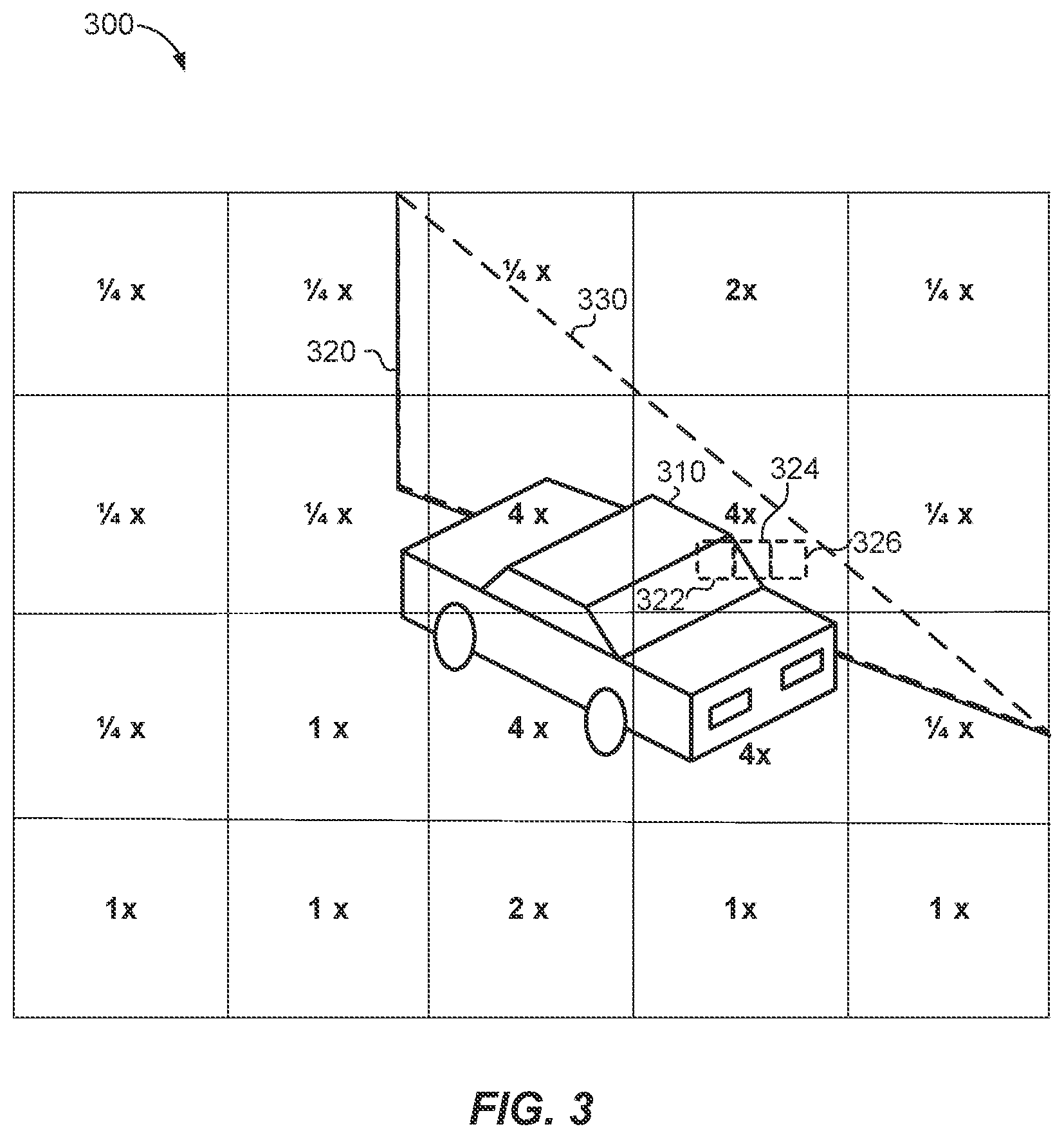Patent US12333745 Figure 3 – Potentially occluded rasterization