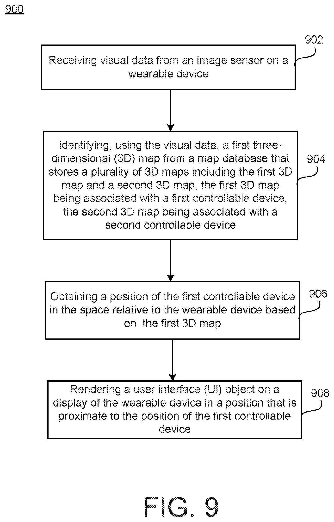 Patent US12333759 Figure 18 – Identifying a position of a controllable device using a wearable device