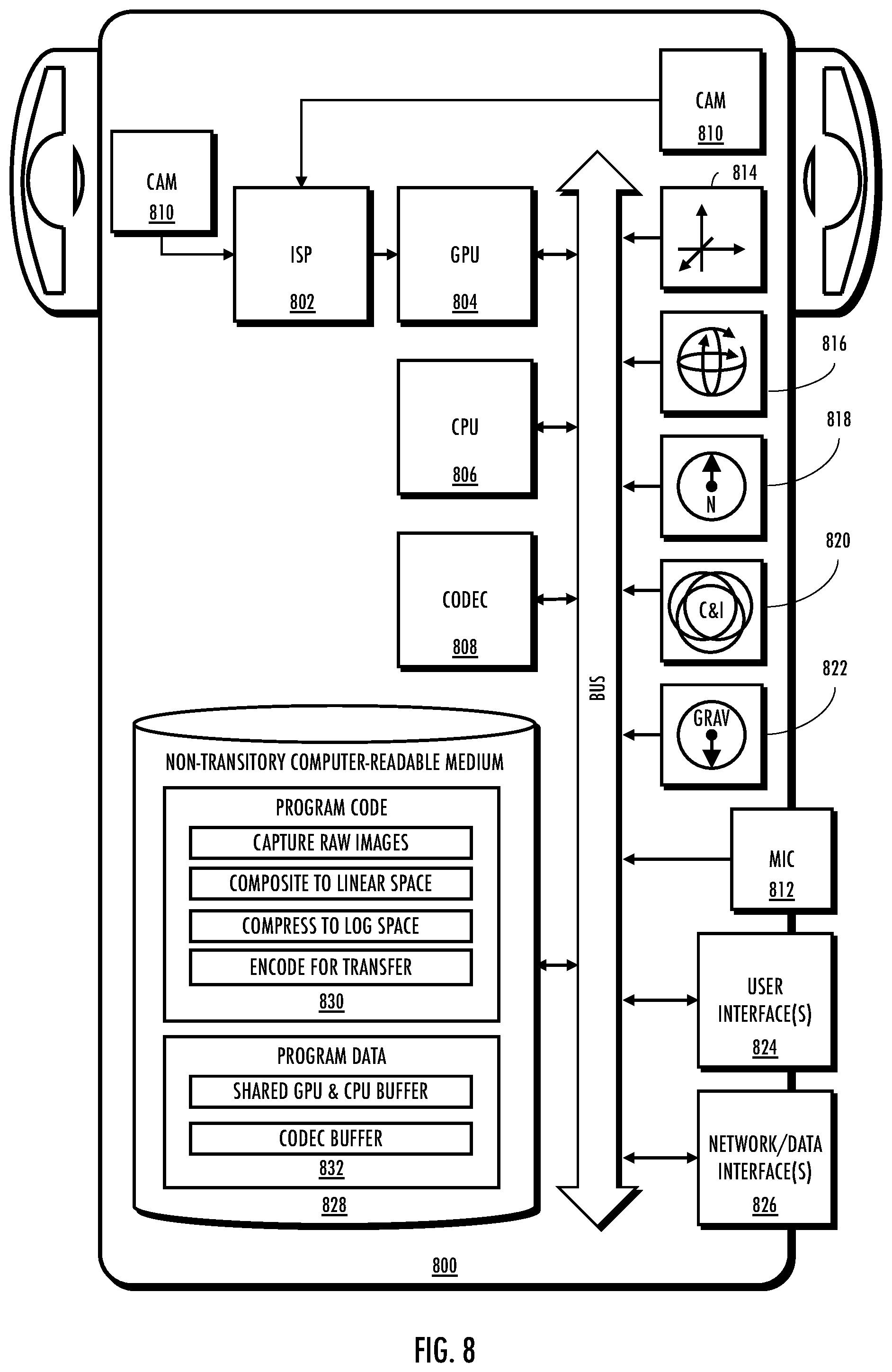 Patent US12333767 Figure 8 – Systems, apparatus, and methods for color space representation