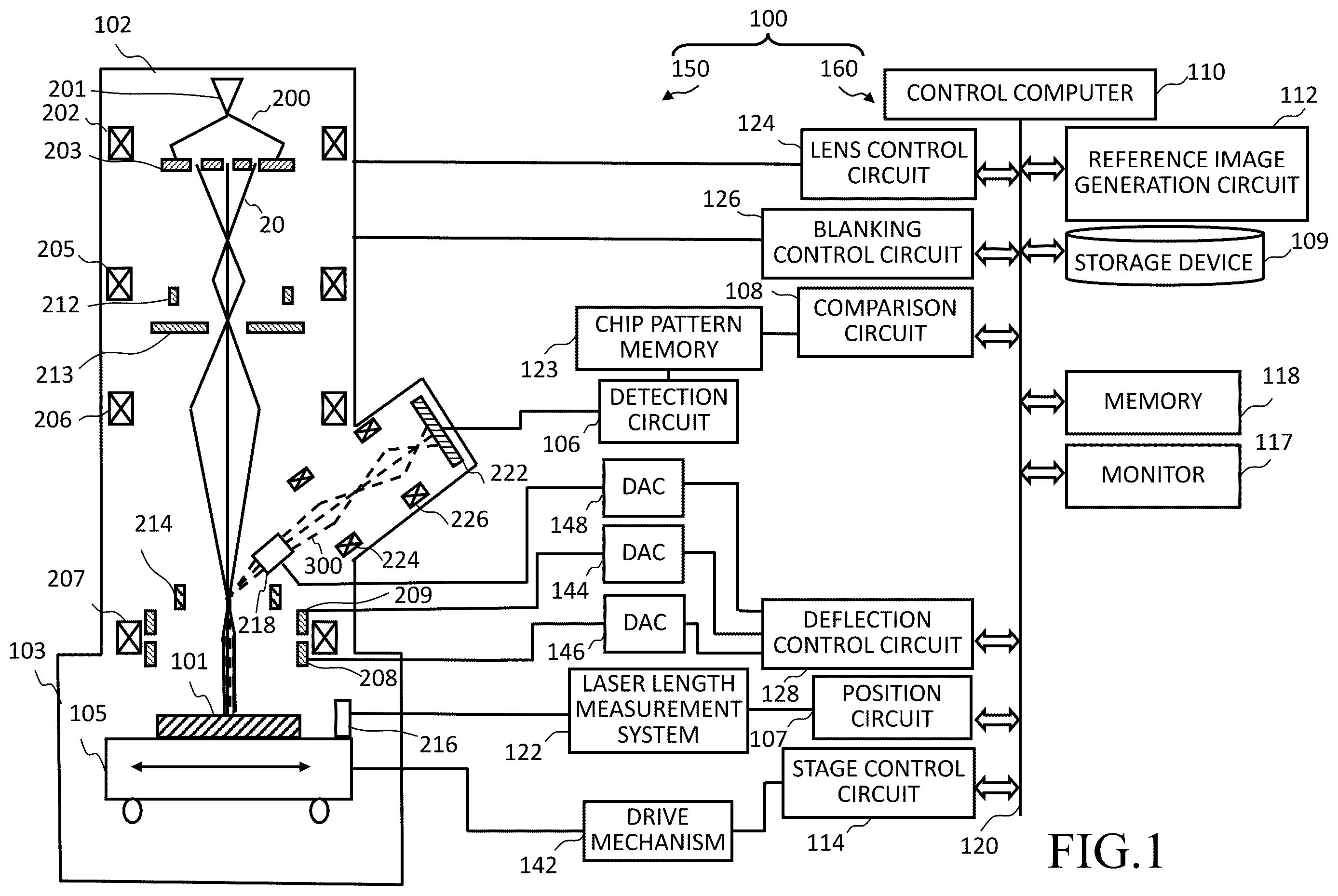 Patent US12333781 Figure 1 – Method for searching for hole pattern in image, pattern inspection method, pattern inspection apparatus, and apparatus for searching hole pattern in image
