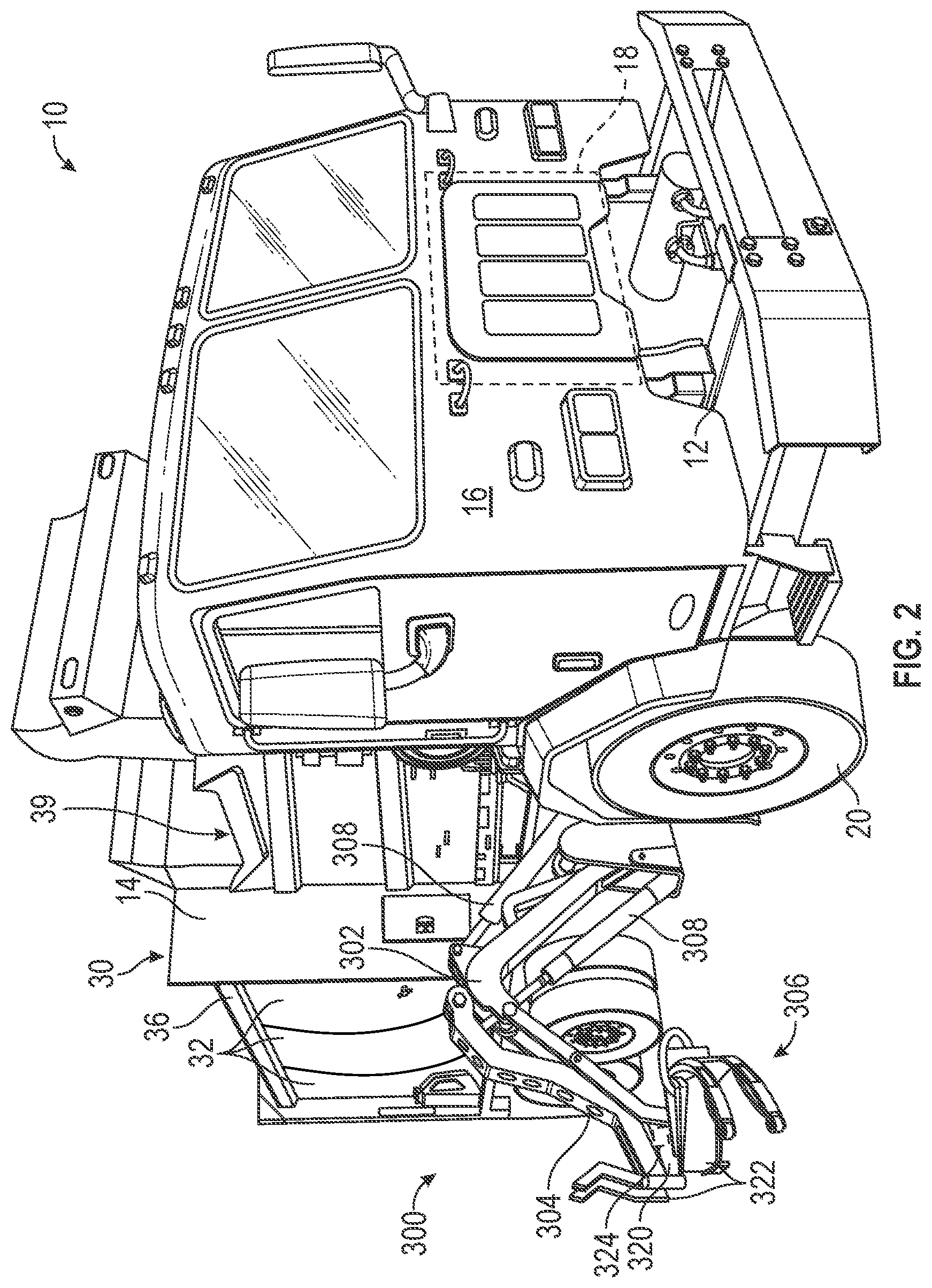 Patent US12333805 Figure 2 – Refuse vehicle control system