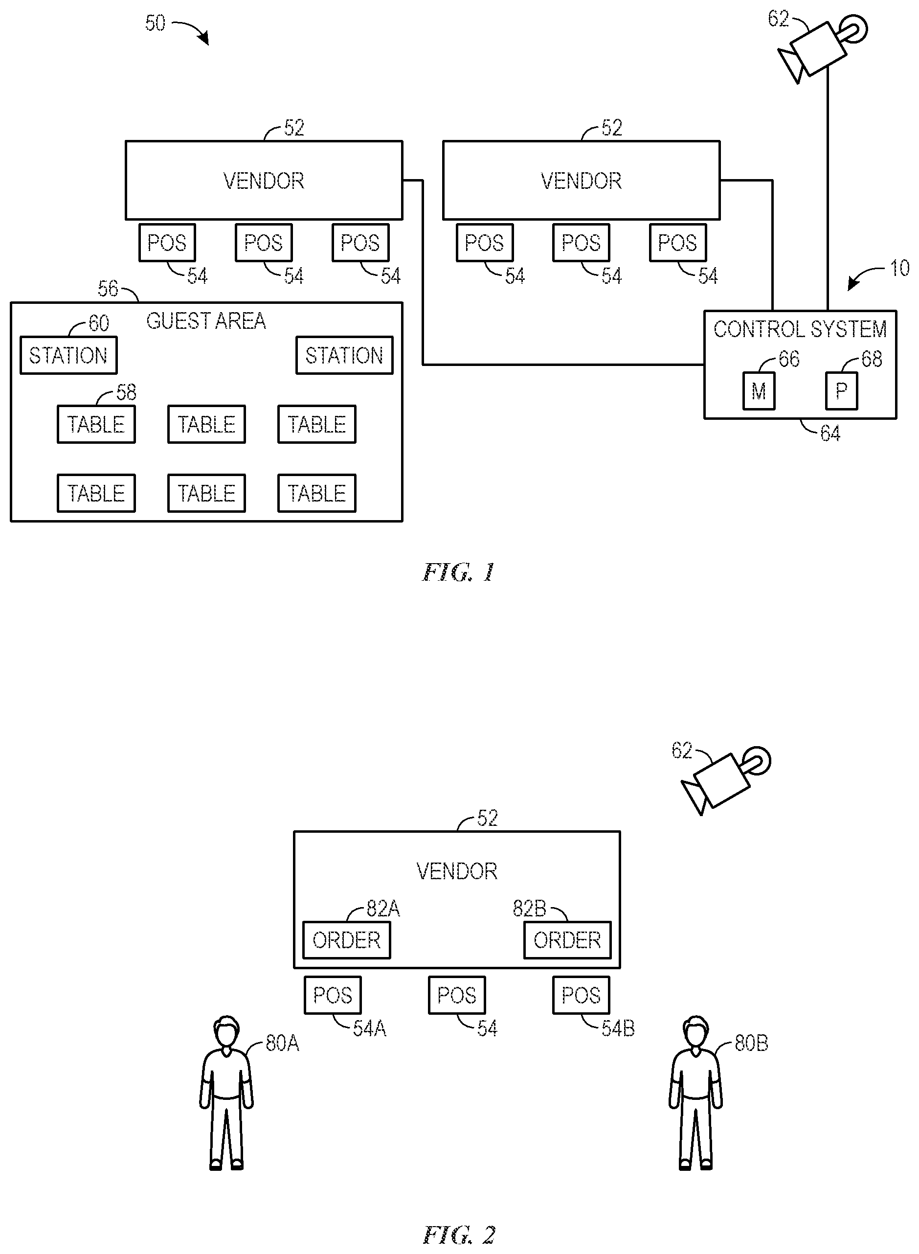 Patent US12333809 Figure 1 – Systems and methods for locating a guest in a facility for order delivery