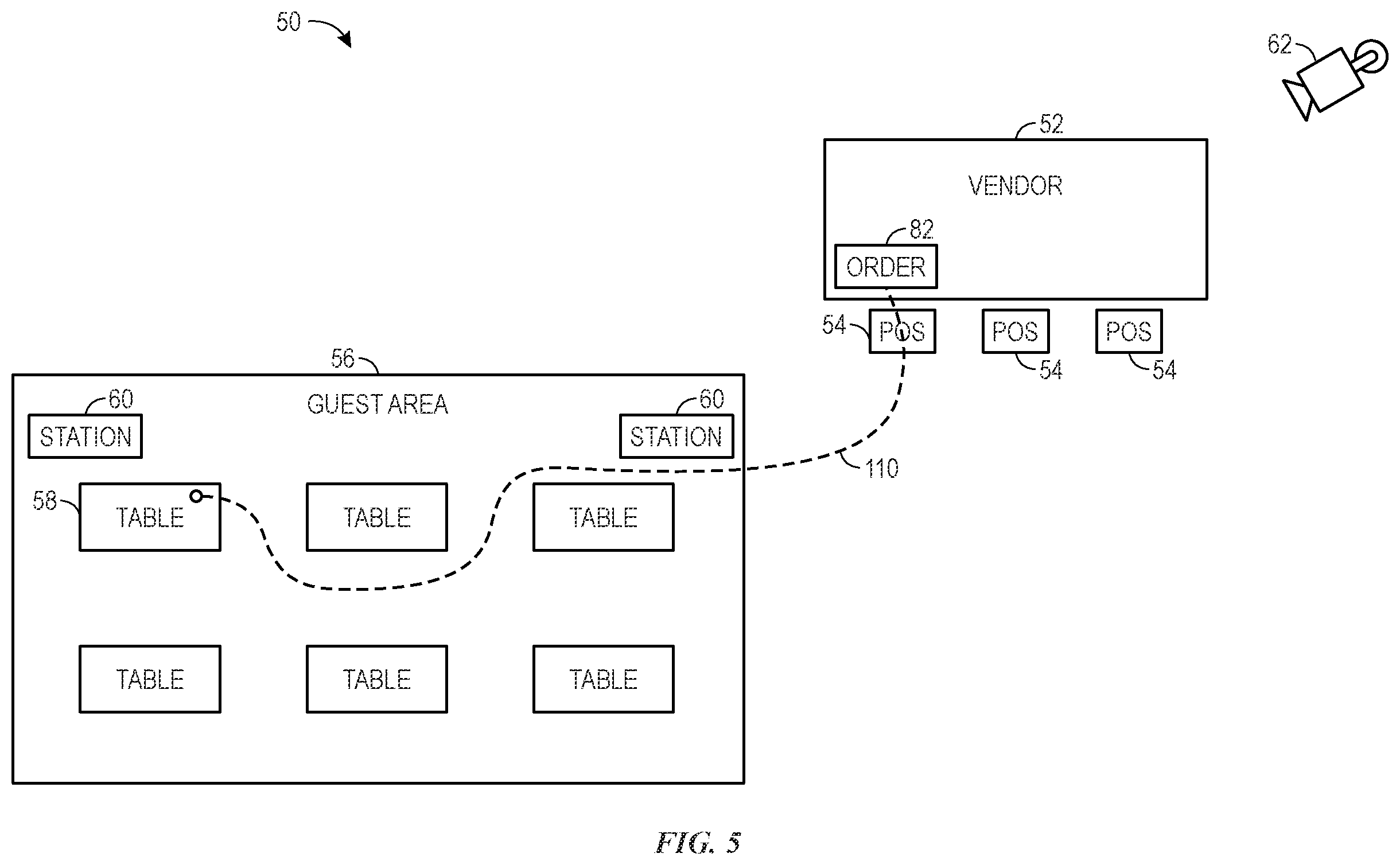 Patent US12333809 Figure 3 – Systems and methods for locating a guest in a facility for order delivery
