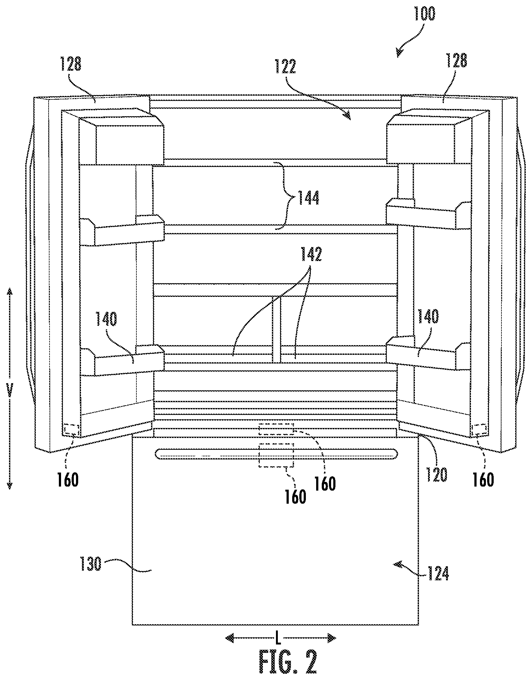 Patent US12333812 Figure 2 – Refrigerator appliance and methods for tracking stored items in a freezer chamber