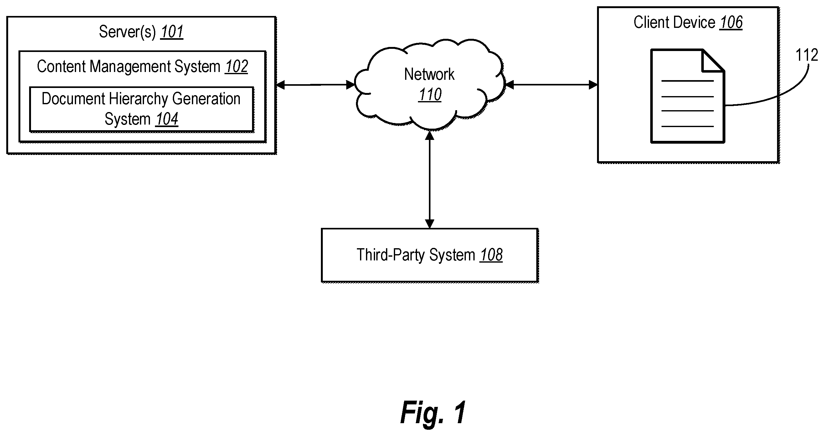 Patent US12333844 Figure 1 – Extracting document hierarchy using a multimodal, layer-wise link prediction neural network
