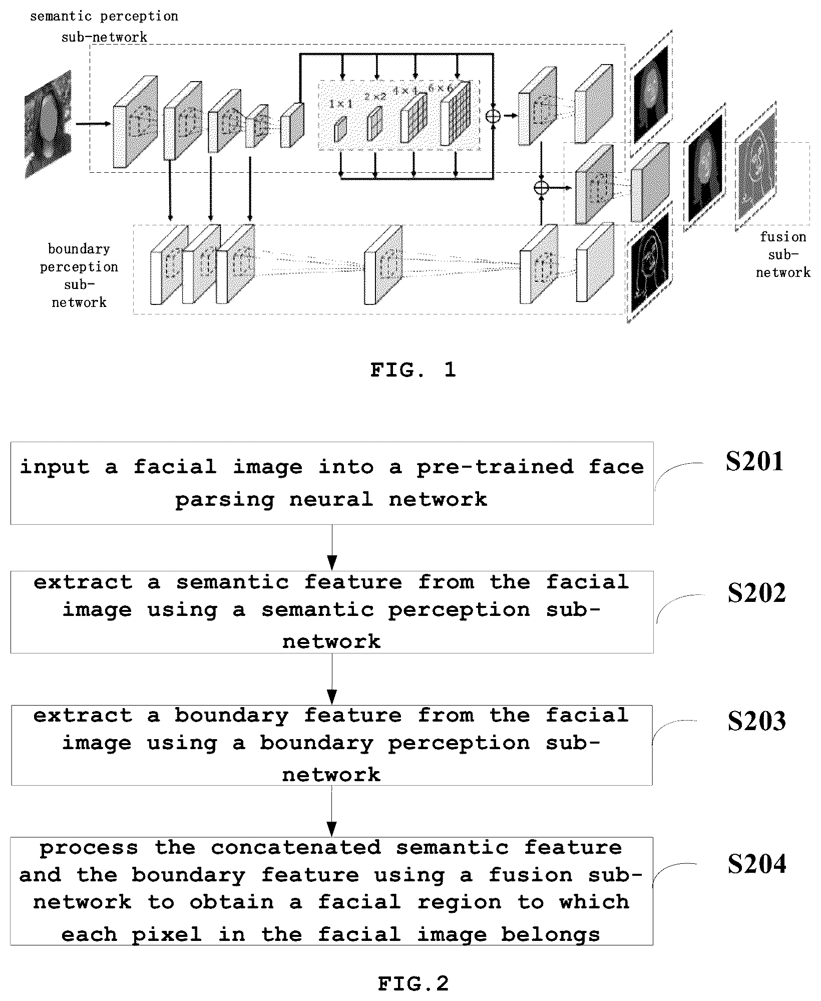 Patent US12333853 — Face parsing method and related devices — Figure 1