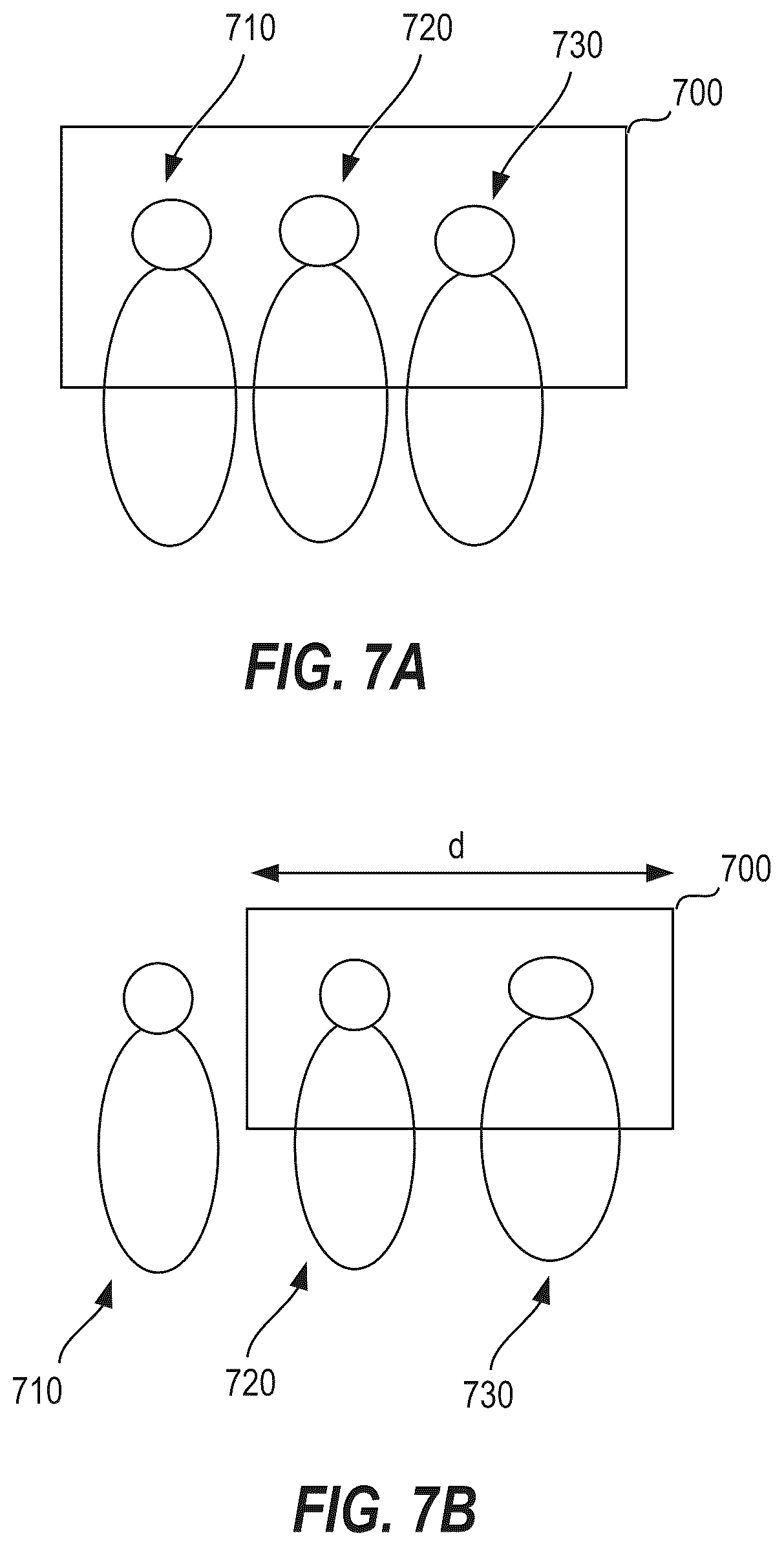 Patent US12333854 Figure 7 – Systems and methods for correlating individuals across outputs of a multi-camera system and framing interactions between meeting participants