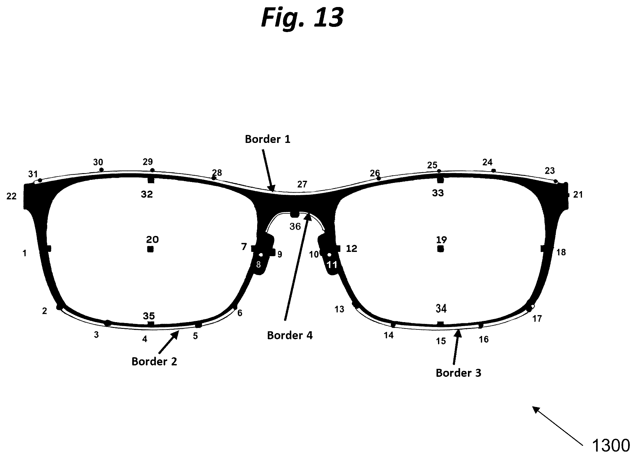 Patent US12333855 Figure 13 – Automated system for generating personalized eyewear recommendations based on fit and style within a purchasing system