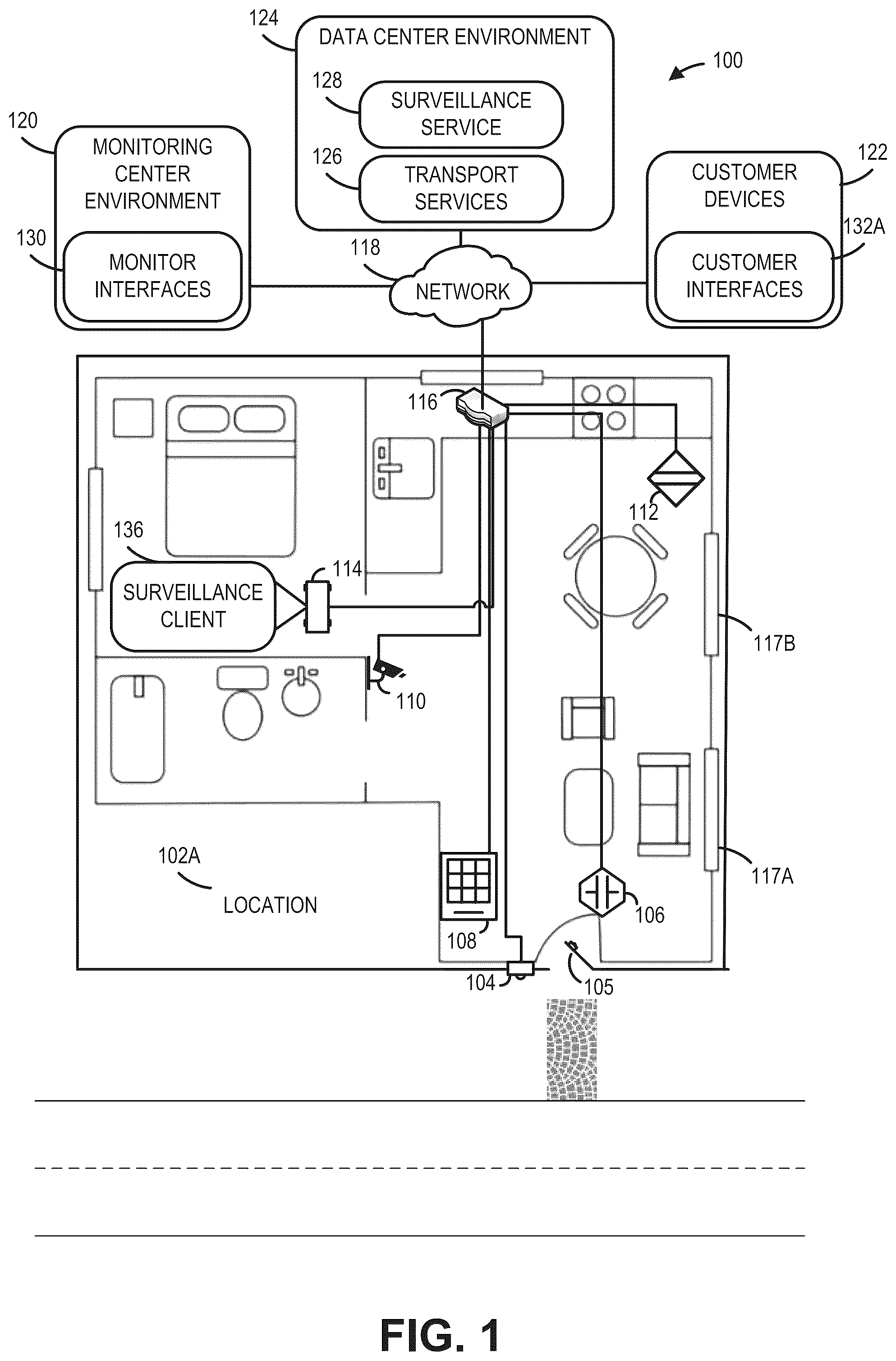 Patent US12333879 Figure 1 – Door lock remote calibration
