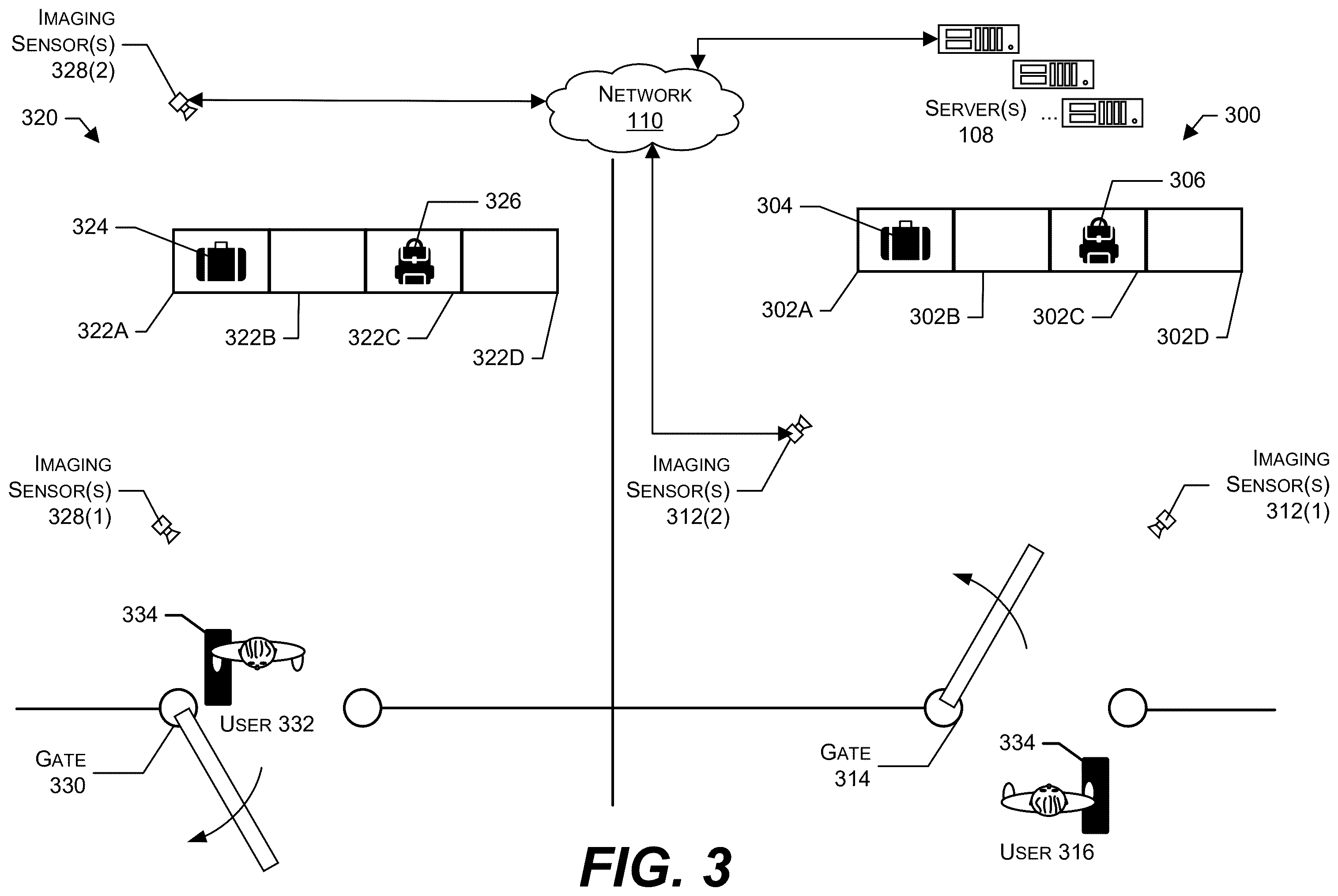 Patent US12333880 Figure 3 – Secure item dropoff and retrieval