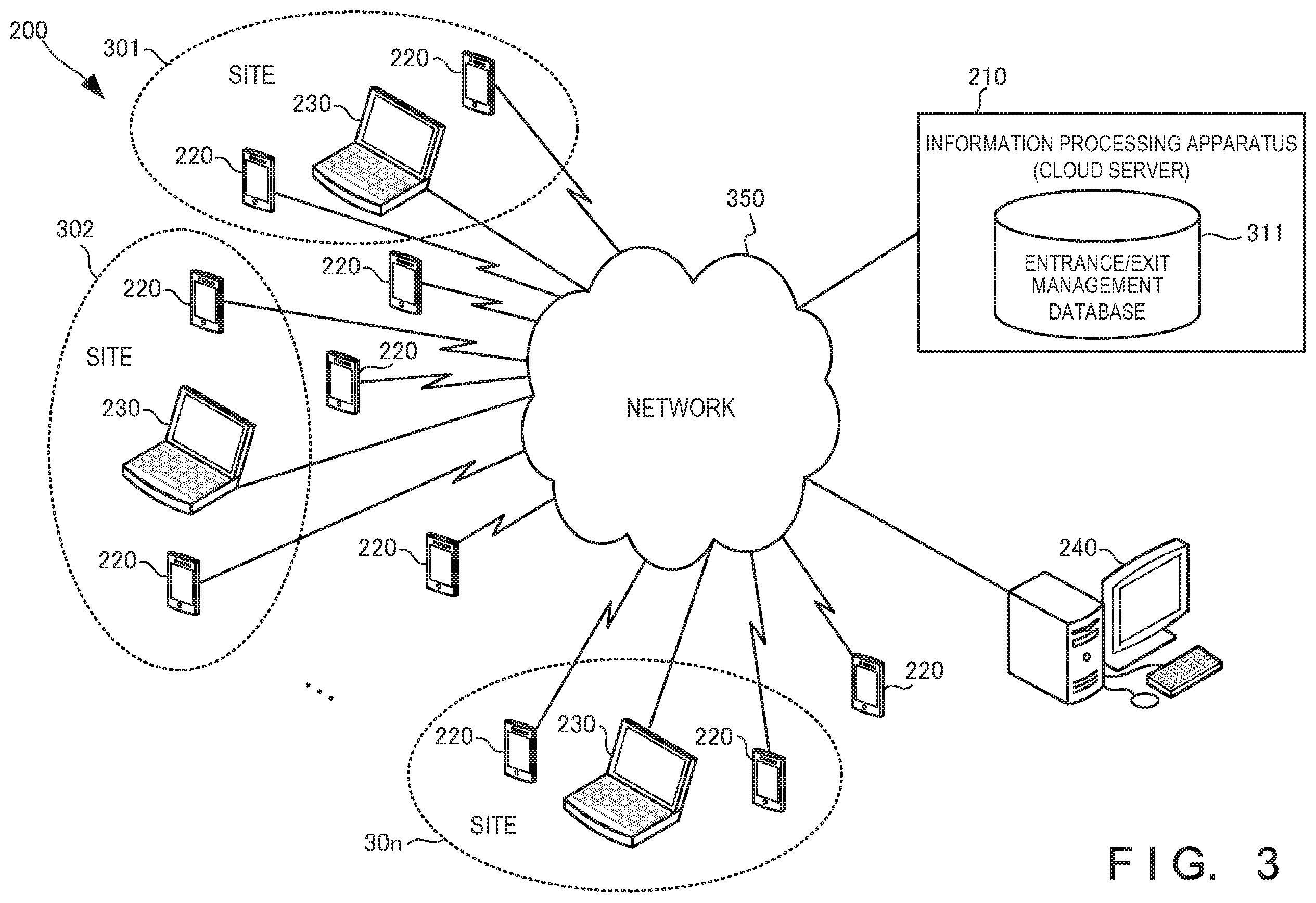 Patent US12333883 Figure 6 – Information processing apparatus, control program of communication terminal, and entrance and exit management method