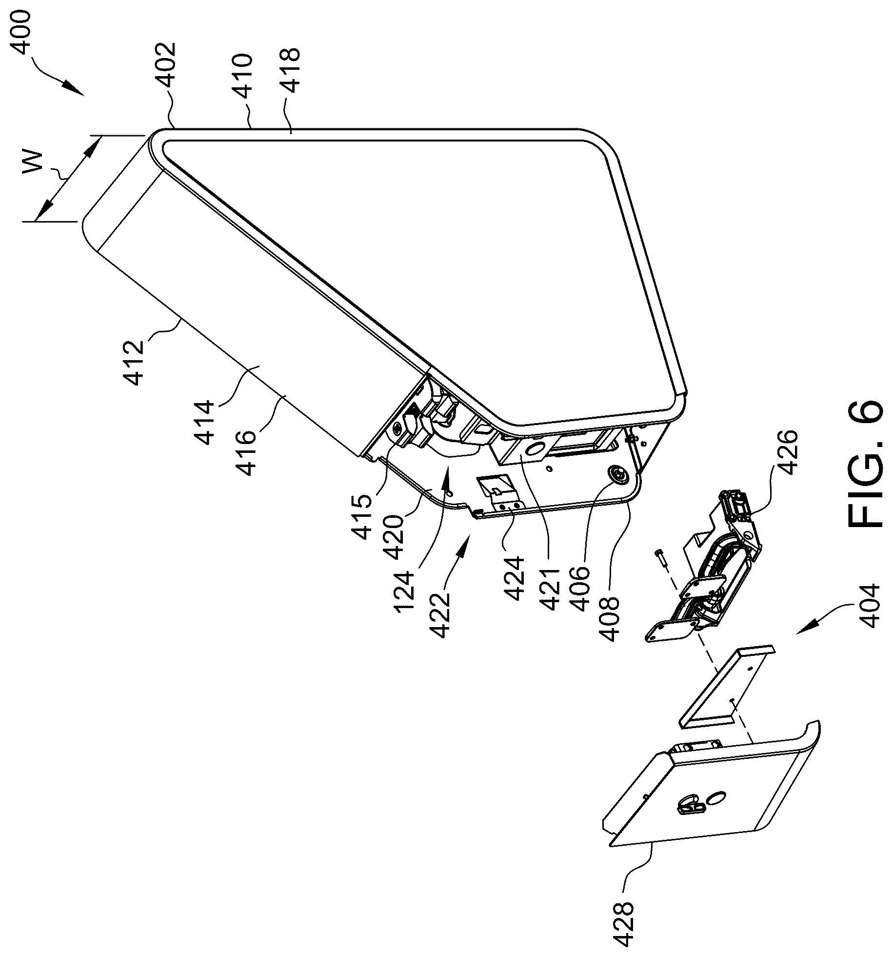 Patent US12333884 Figure 9 – Enclosure assembly for housing a bank notes acceptor within an electronic gaming machine