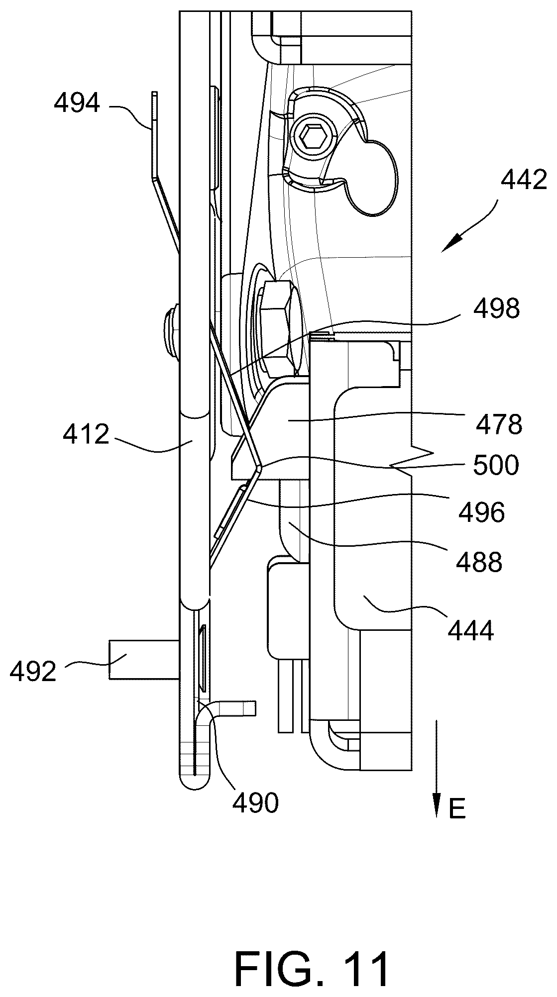Patent US12333884 Figure 14 – Enclosure assembly for housing a bank notes acceptor within an electronic gaming machine