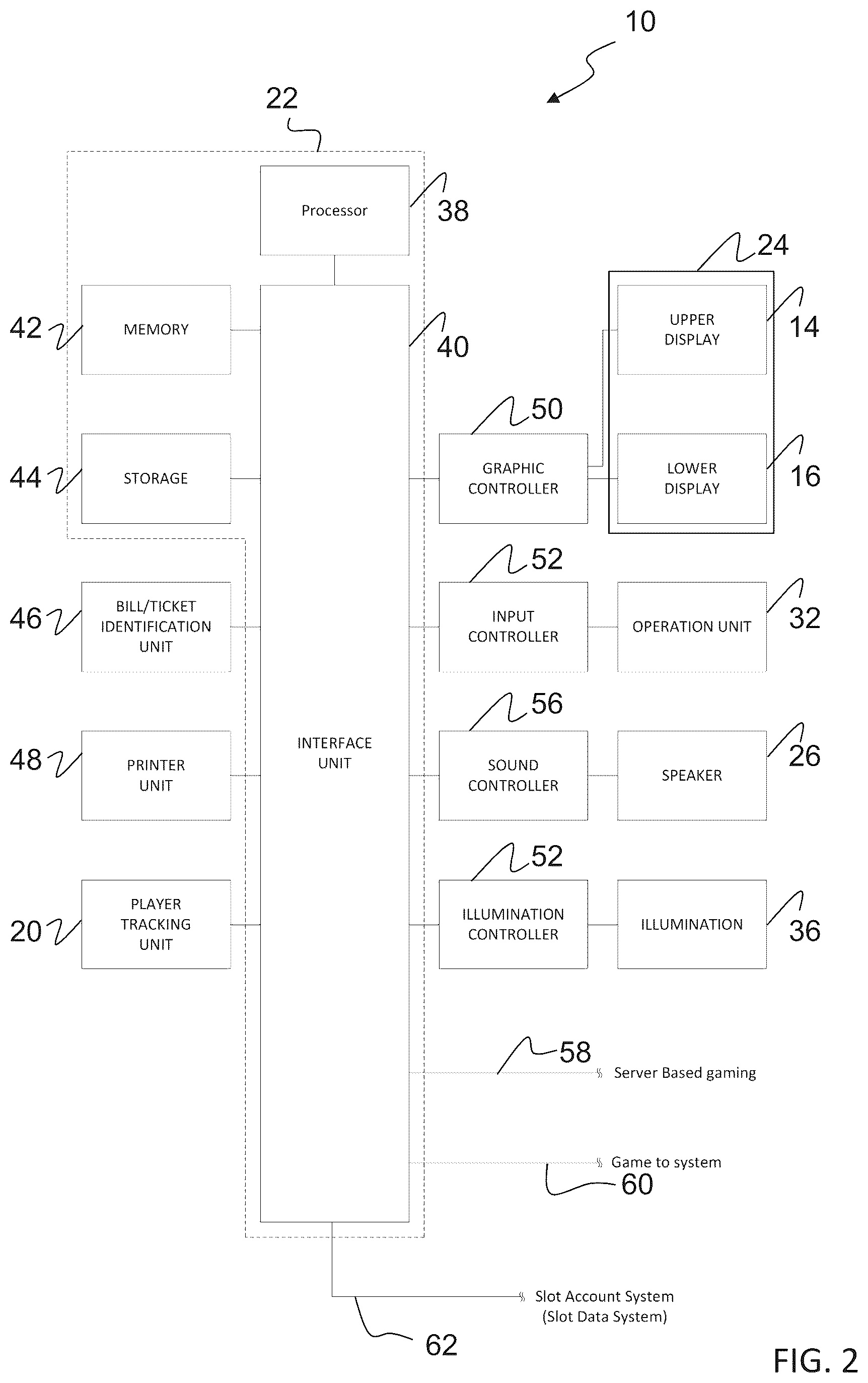 Patent US12333902 Figure 5 – Gaming machine, control method for machine, and program for operating gaming machines to display computer animated reel games