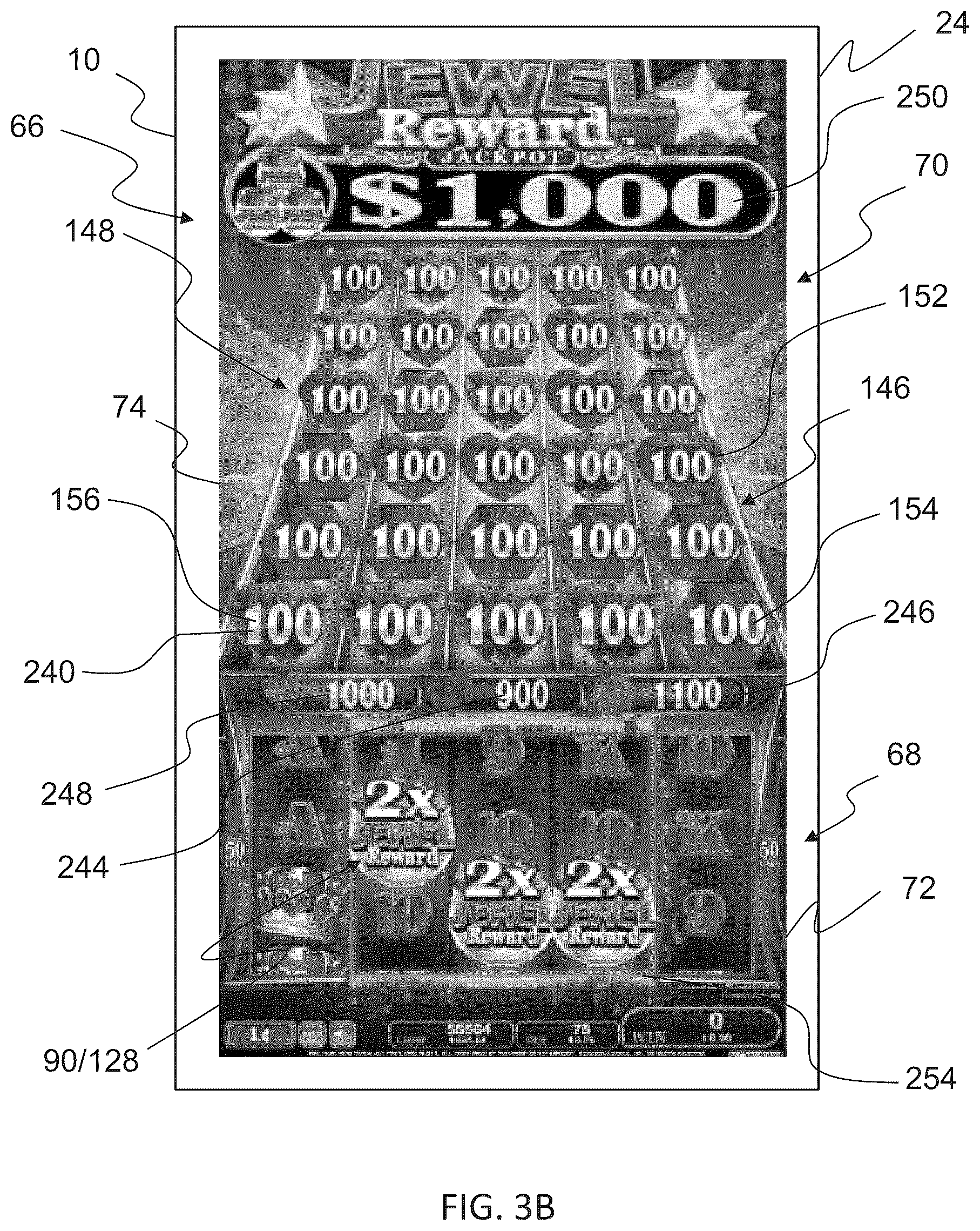 Patent US12333902 Figure 7 – Gaming machine, control method for machine, and program for operating gaming machines to display computer animated reel games