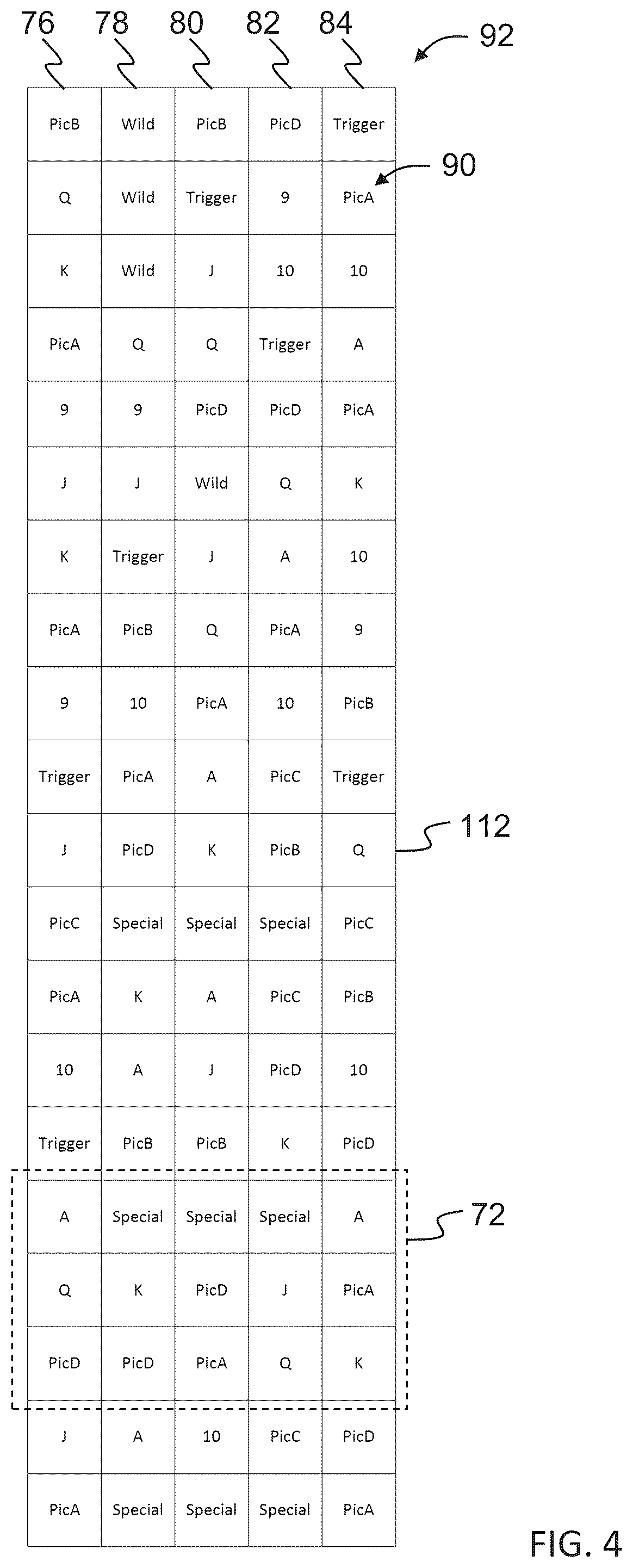 Patent US12333902 Figure 8 – Gaming machine, control method for machine, and program for operating gaming machines to display computer animated reel games