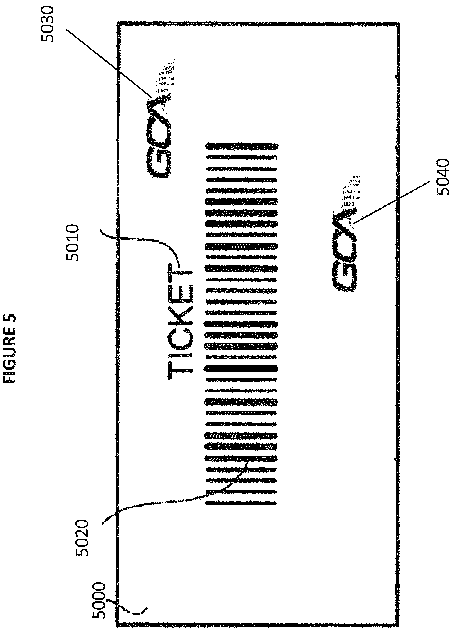 Patent US12333905 Figure 5 – Gaming system and gaming machines utilizing tickets having a feature trigger
