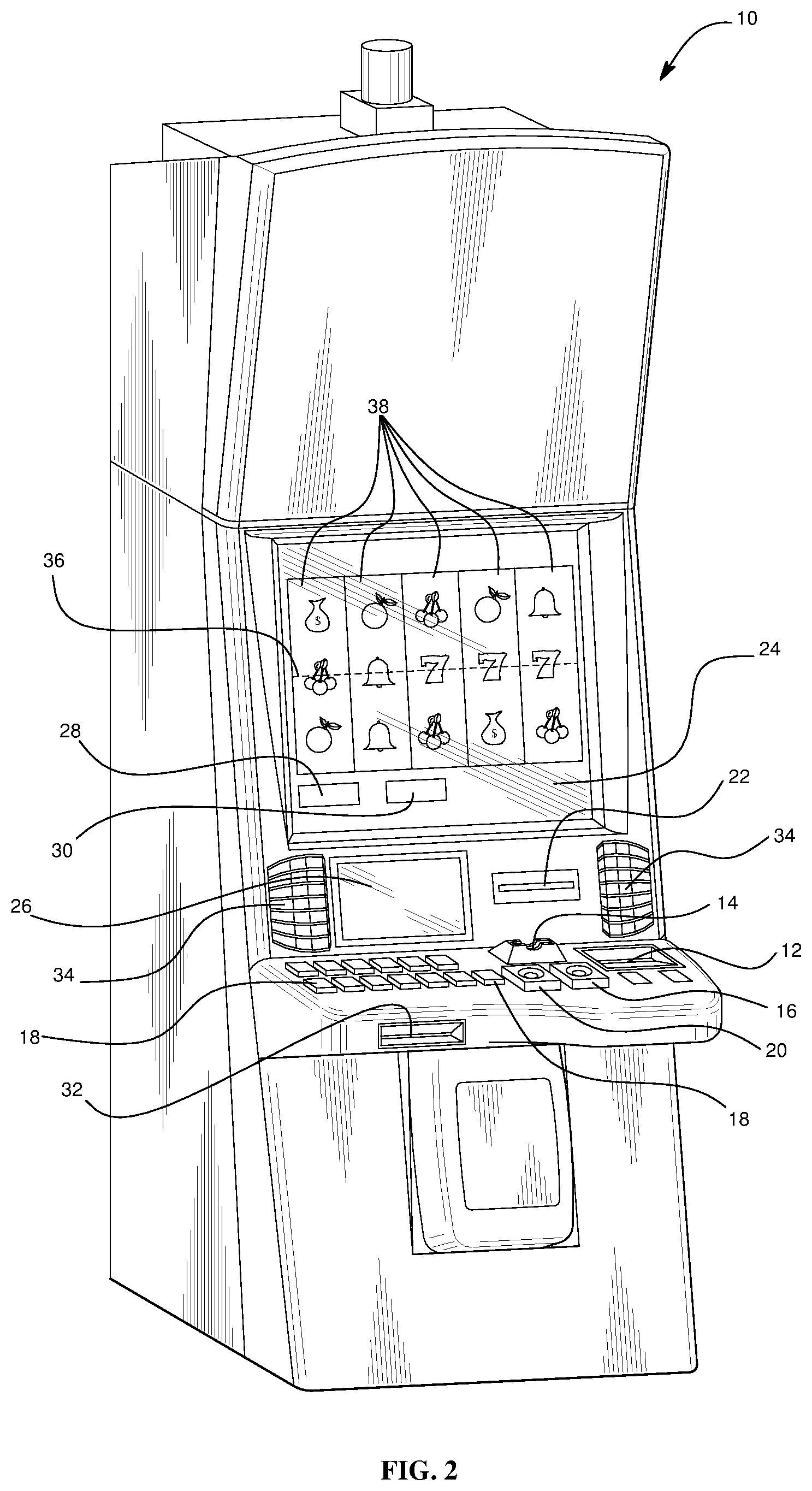 Patent US12333909 Figure 2 – Electronic gaming systems and methods