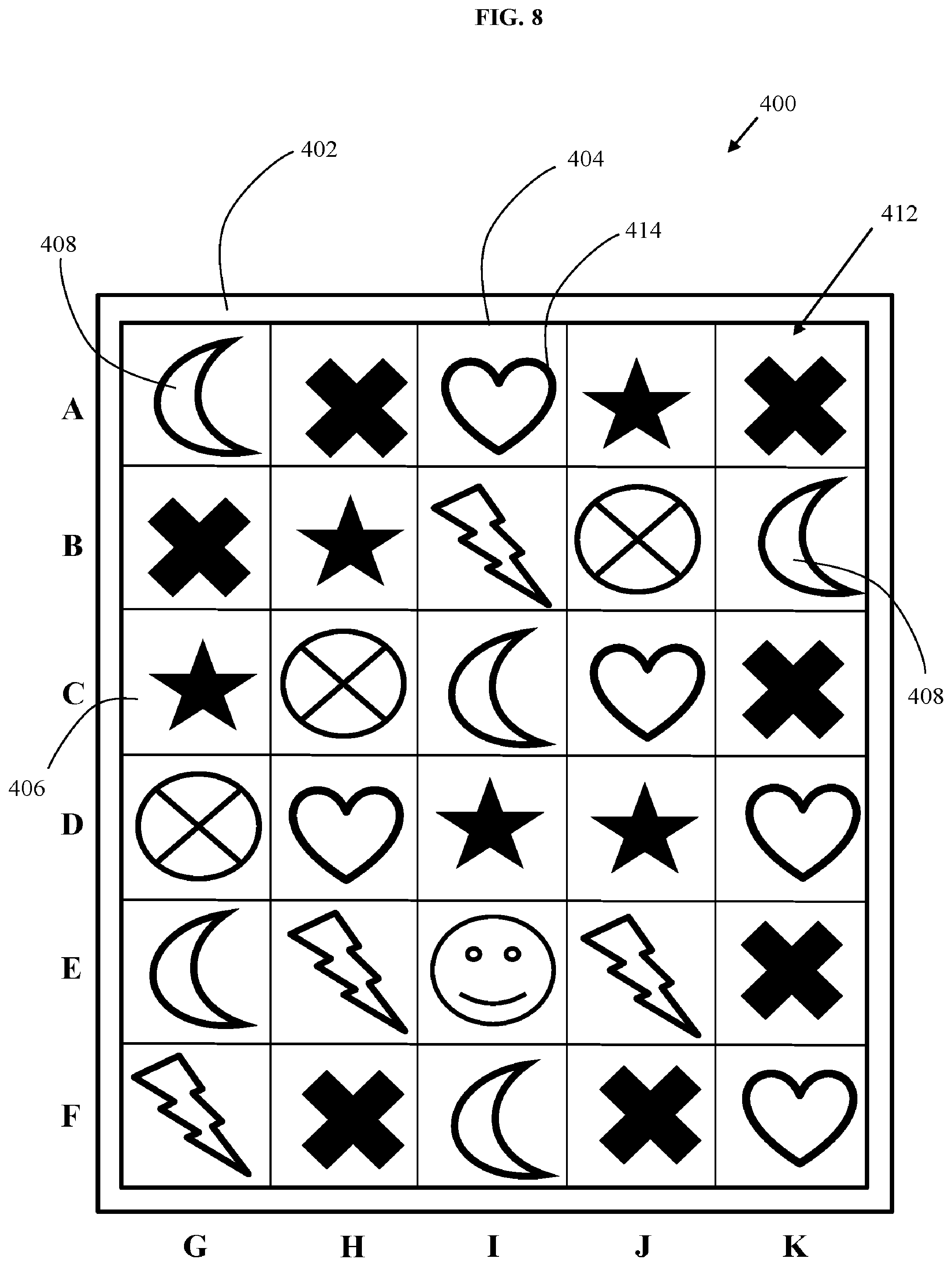 Patent US12333909 Figure 8 – Electronic gaming systems and methods