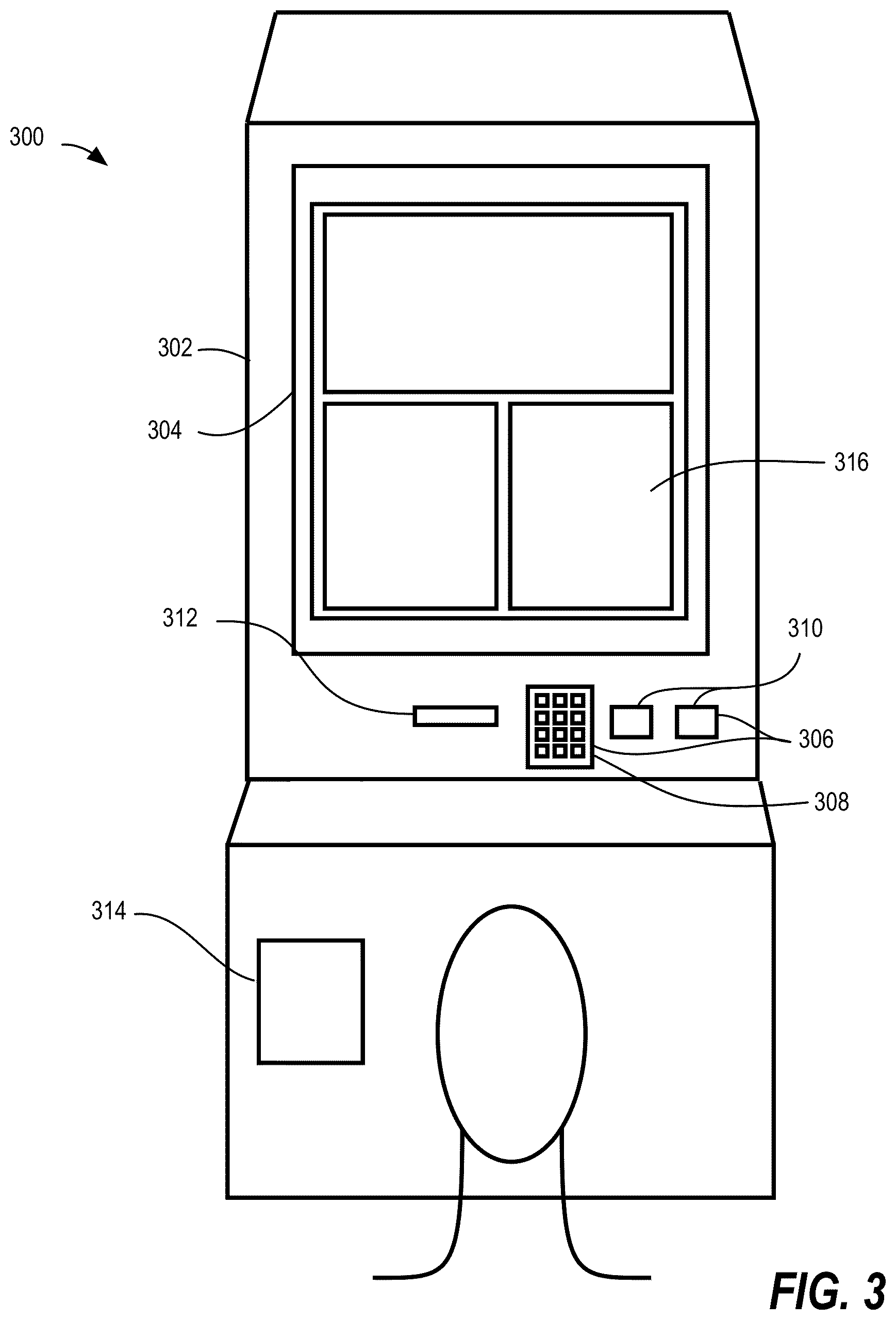 Patent US12333911 Figure 3 – Providing live sporting event video at gaming devices