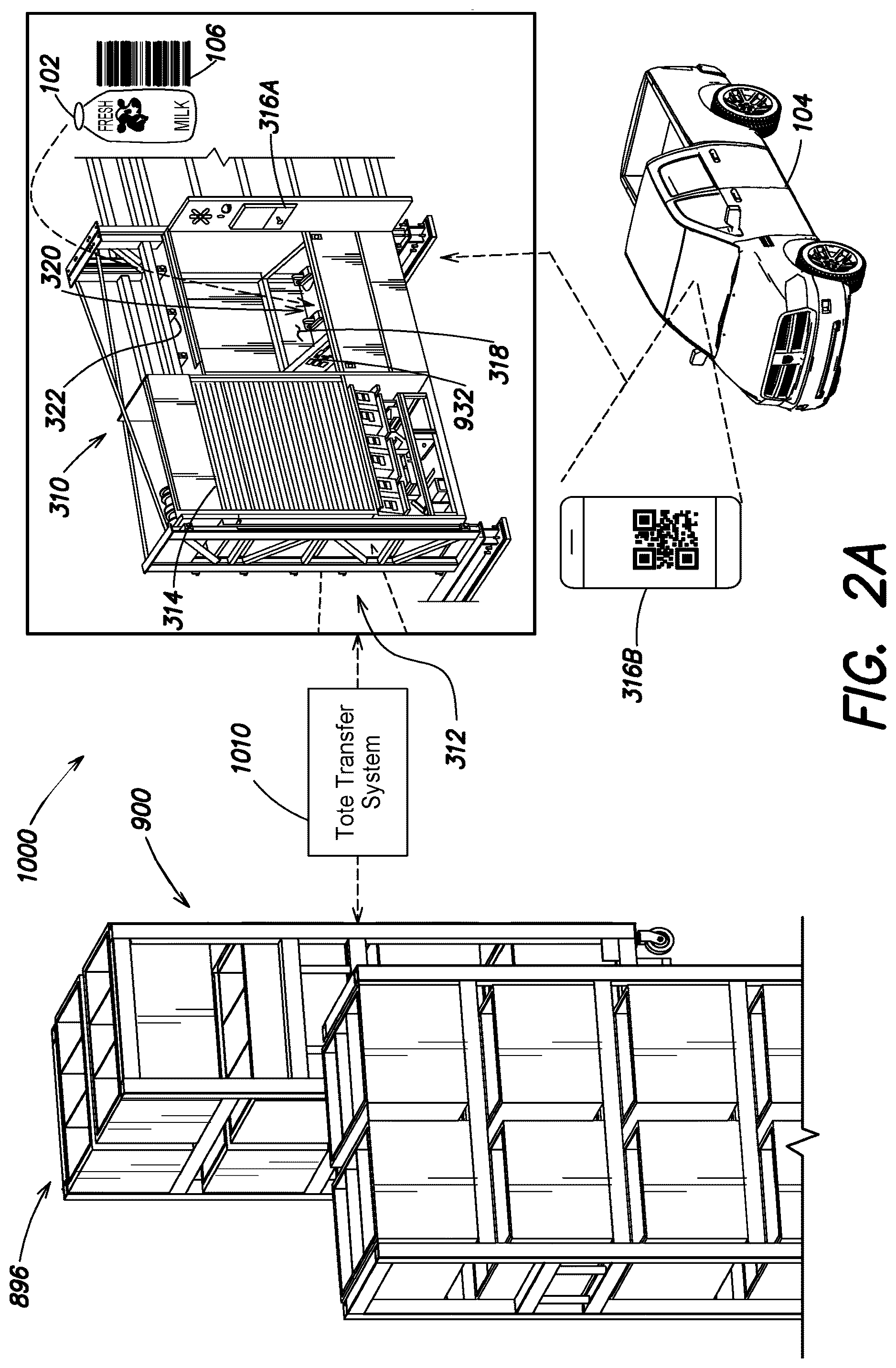 Patent US12333915 Figure 3 – Methods and apparatus for facilitating transport of items between a store and a customer via a customer access portal