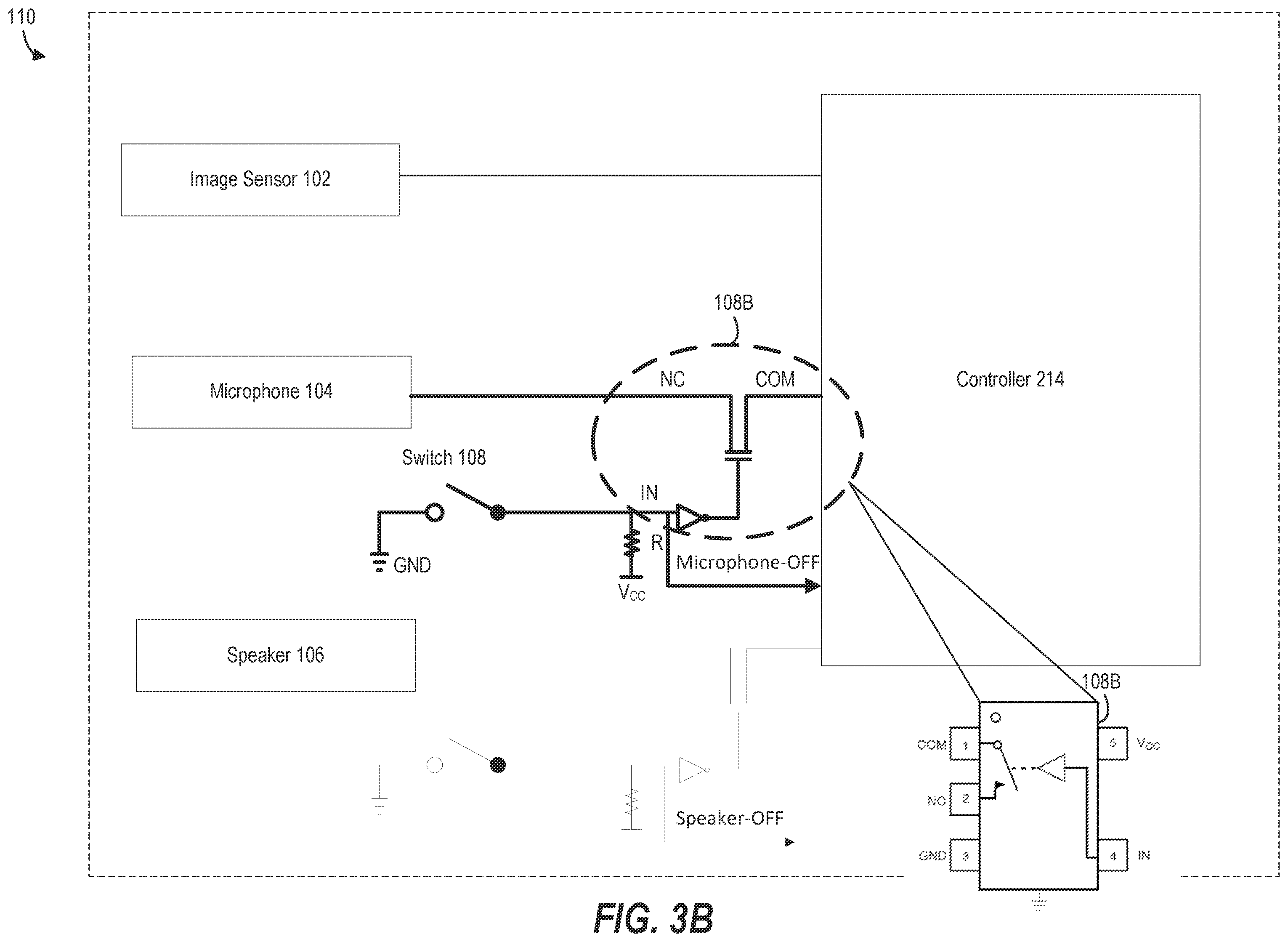 Patent US12333917 Figure 4 – Smart device with switch to enable privacy feature