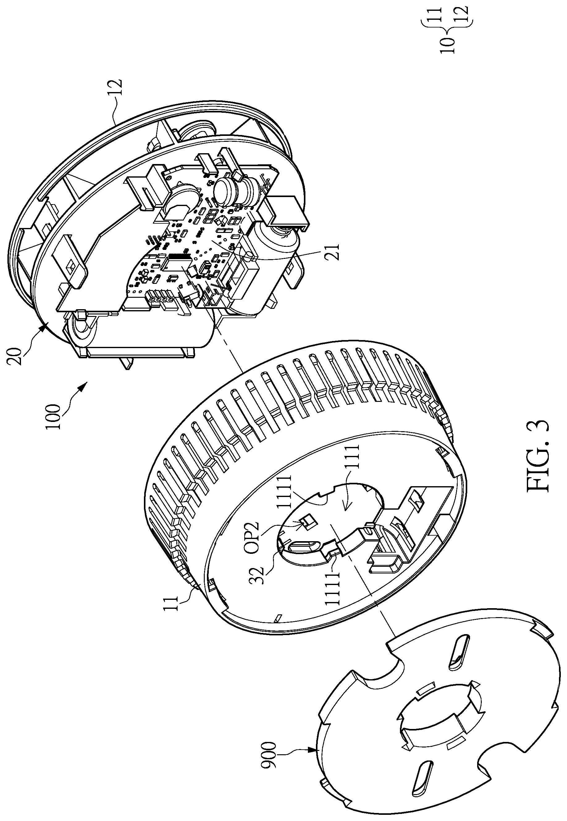 Patent US12333918 Figure 3 – One-time activation smoke alarm