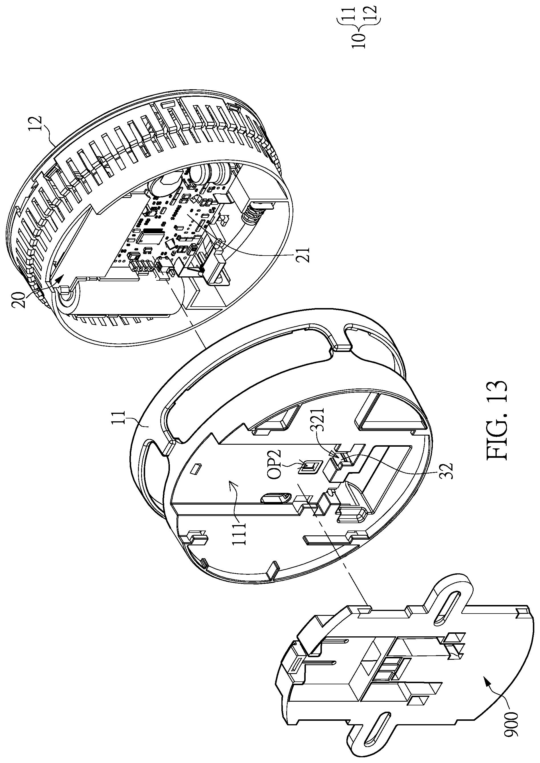 Patent US12333918 Figure 13 – One-time activation smoke alarm