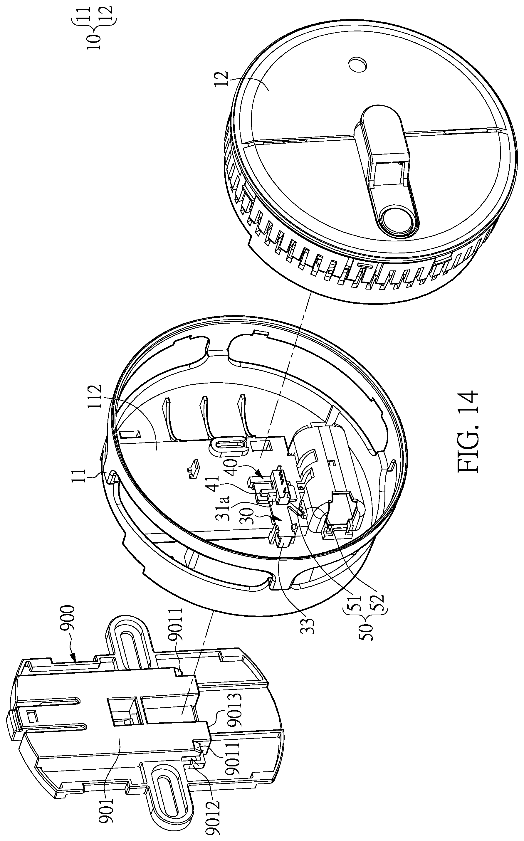 Patent US12333918 Figure 14 – One-time activation smoke alarm