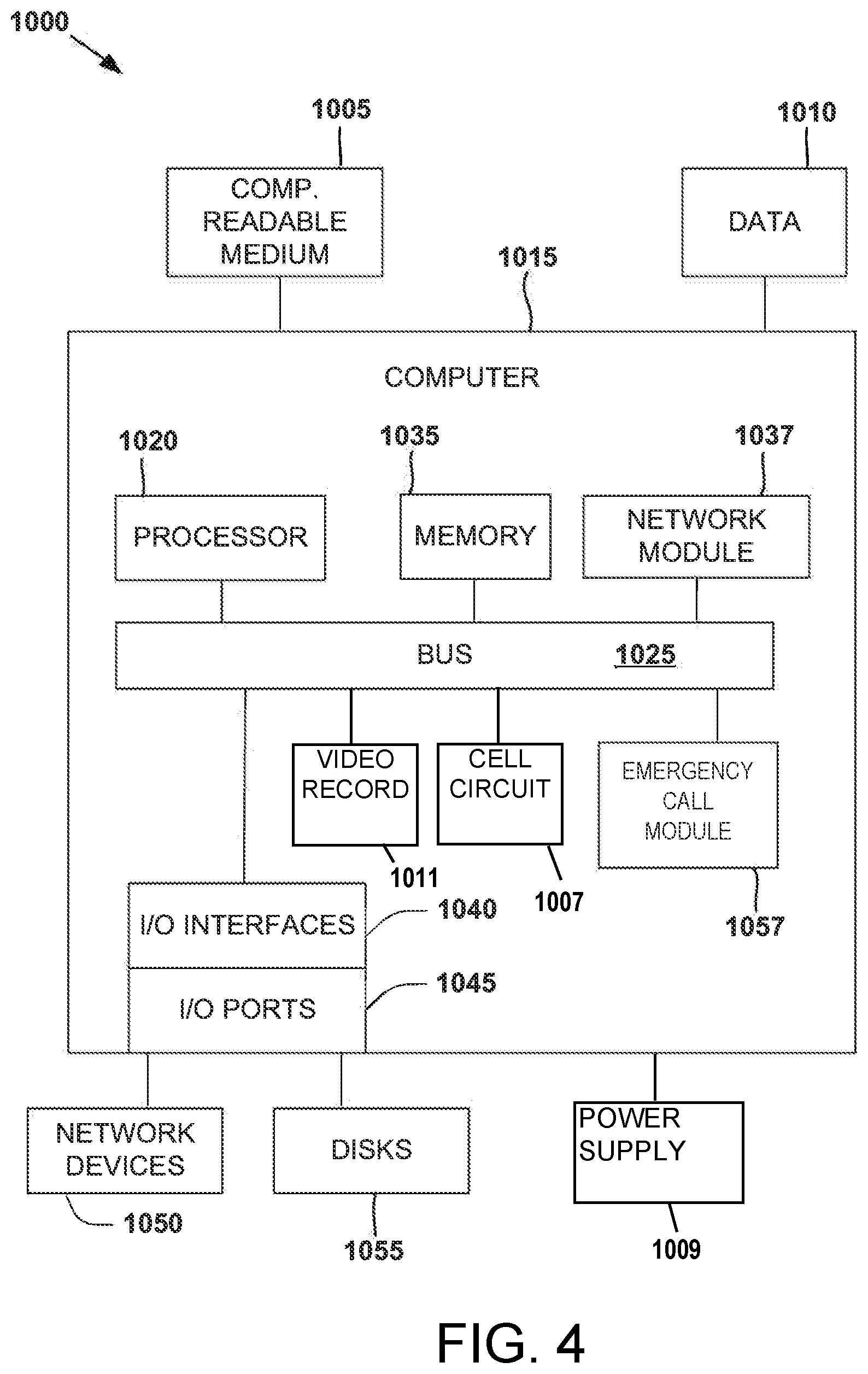 Patent US12333924 Figure 4 – Interactive kiosk with emergency call module