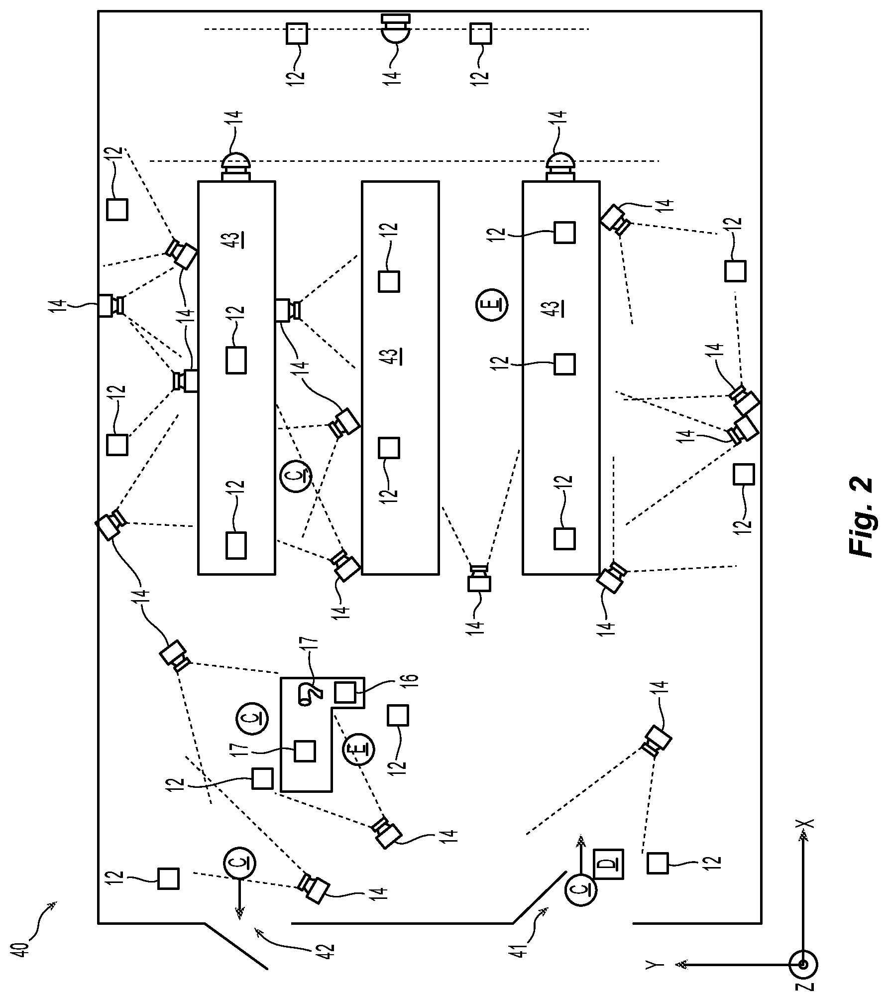 Patent US12333925 Figure 2 – Theft prediction and tracking system