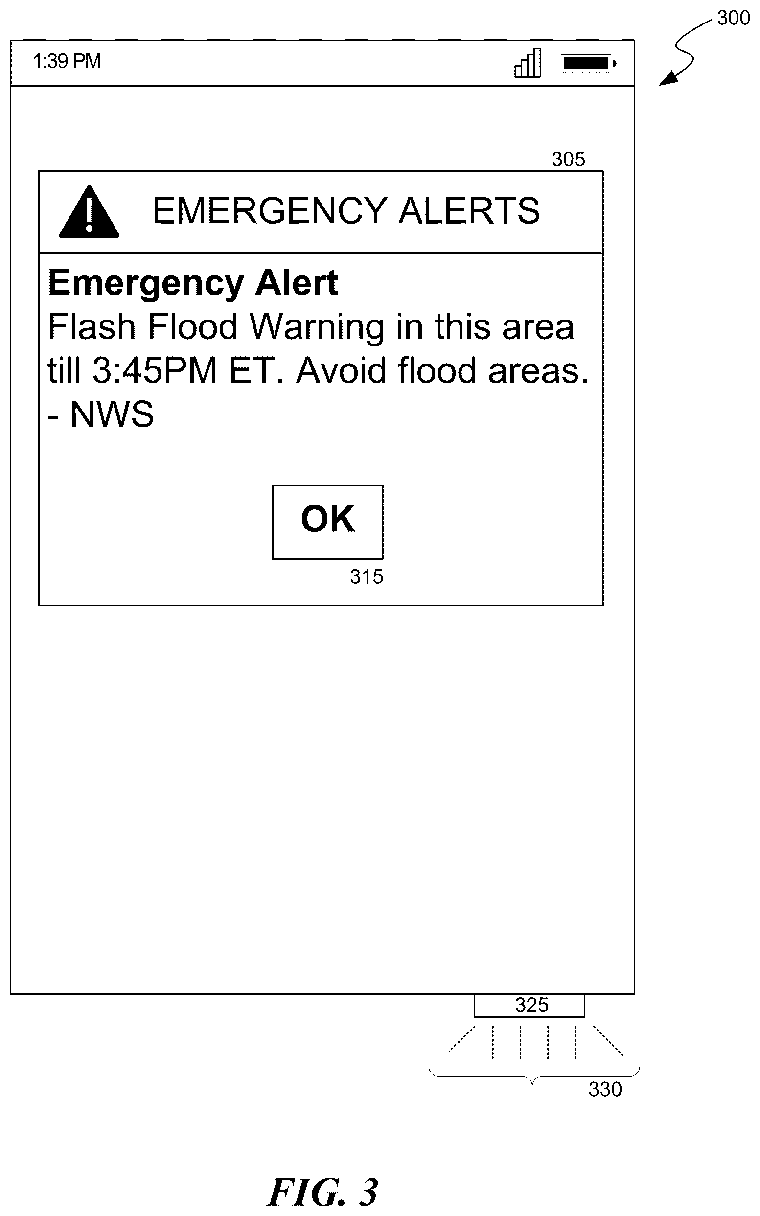 Patent US12333926 Figure 3 – Emergency alert systems and methods for differently abled persons